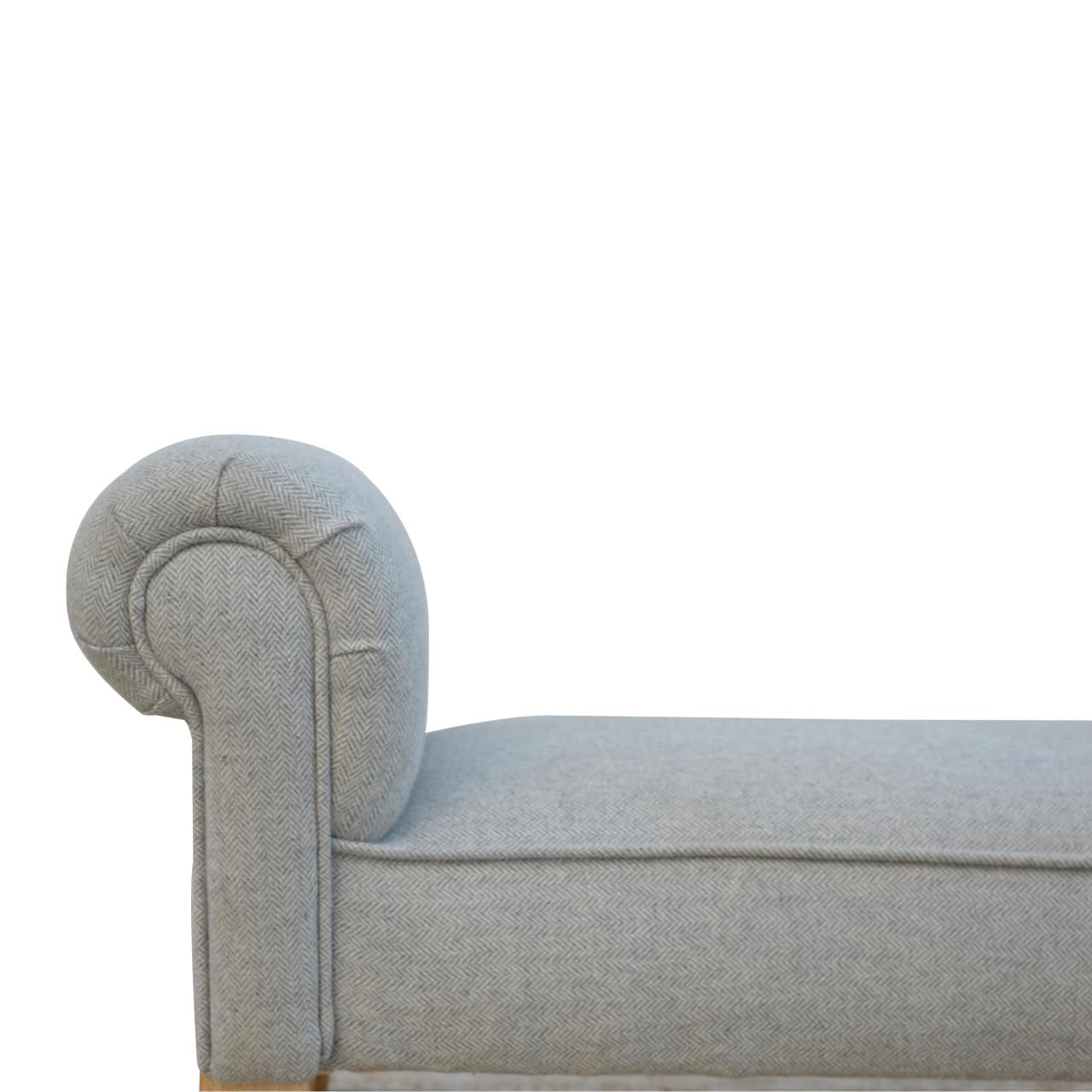Grey Tweed Bench with Turned Feet – Additional view 4