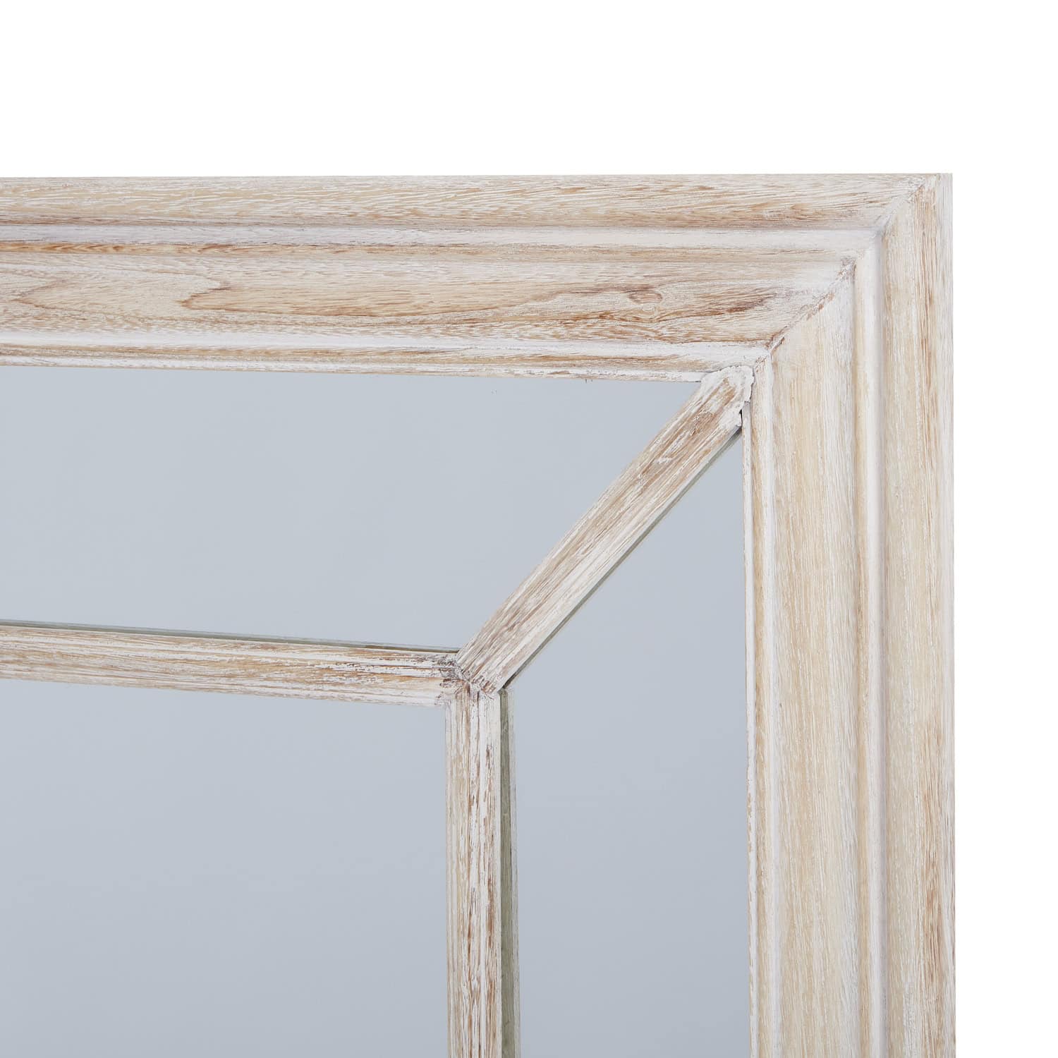 Washed Wood Framed Window Mirror – Wall Mirrors