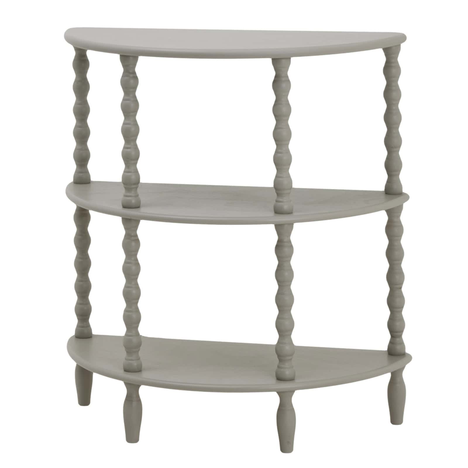 The Camden Collection Half Moon 3 Tier Table – Colour: Grey