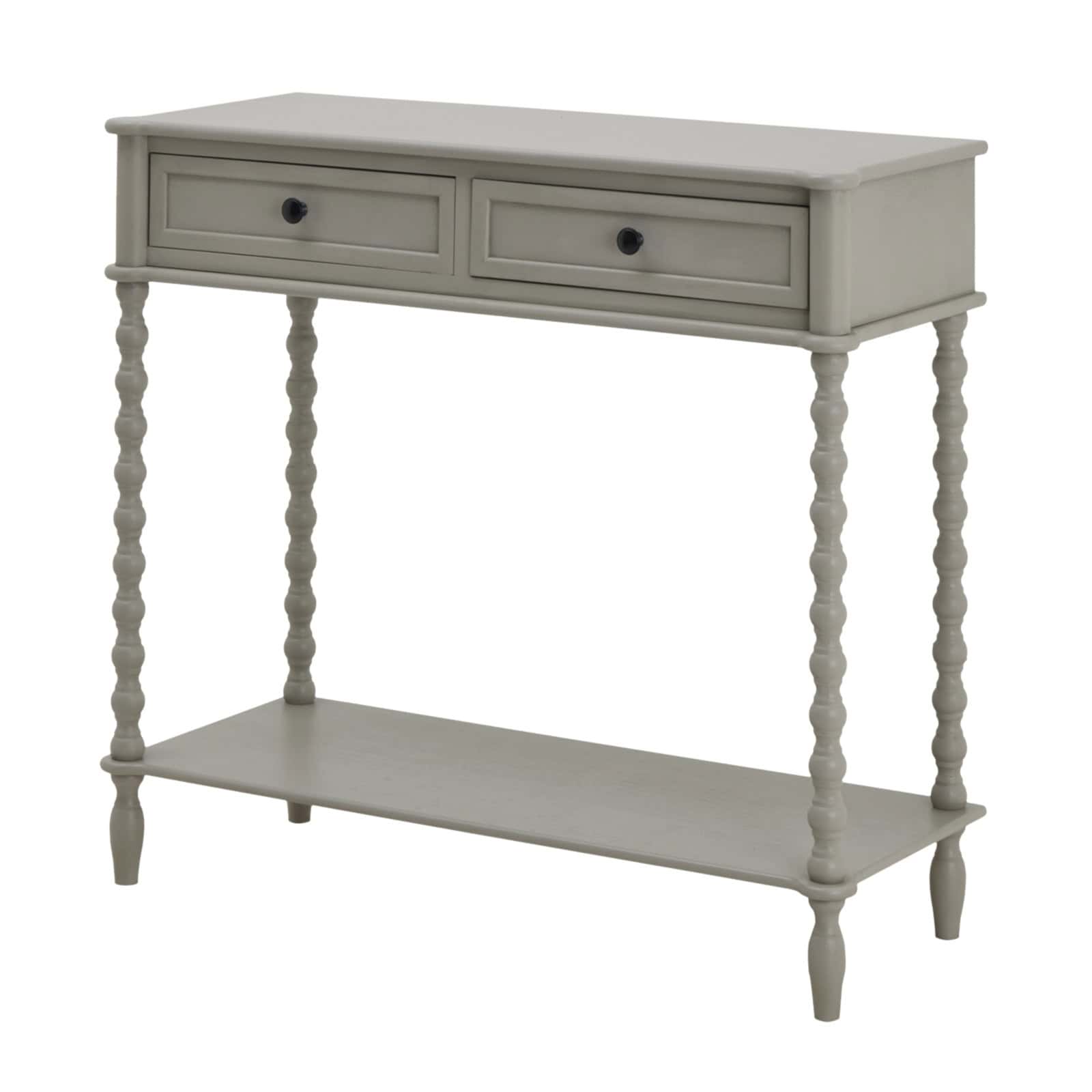The Camden Collection Two Drawer Console Table – Colour: Grey
