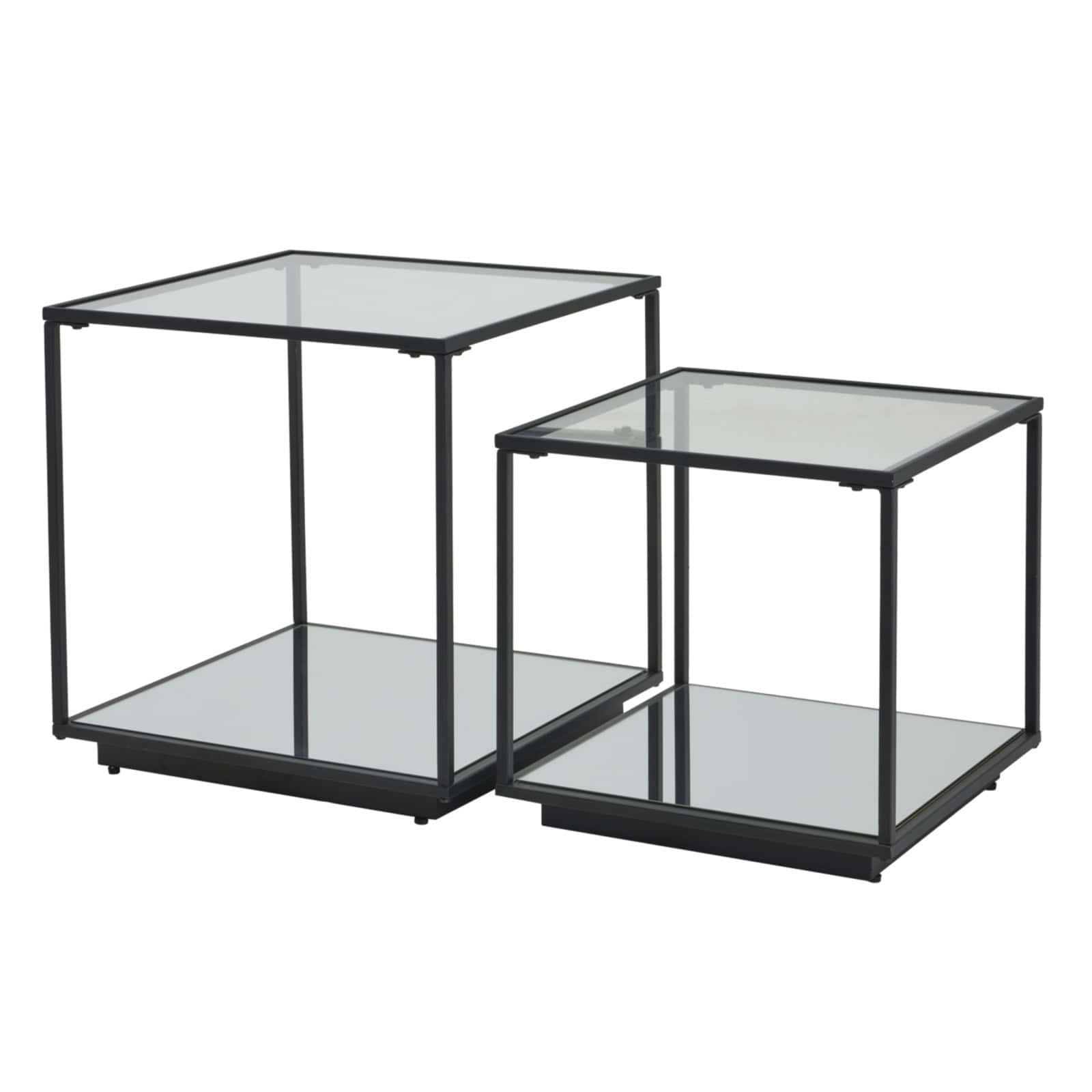 Lennox Black Framed Set Of 2 Side Tables – Additional view