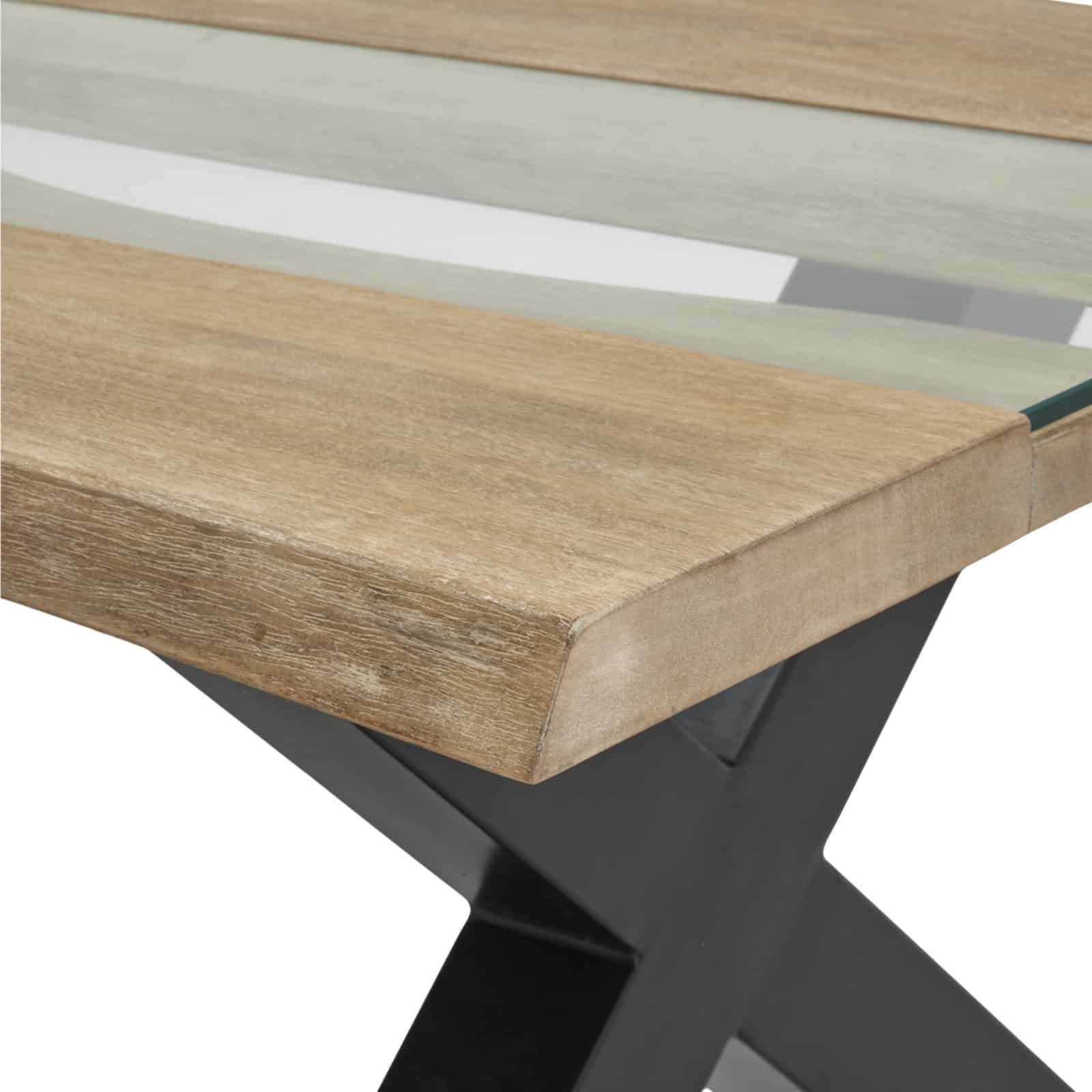 Live Edge Collection Light Acacia River Coffee Table - Image 3