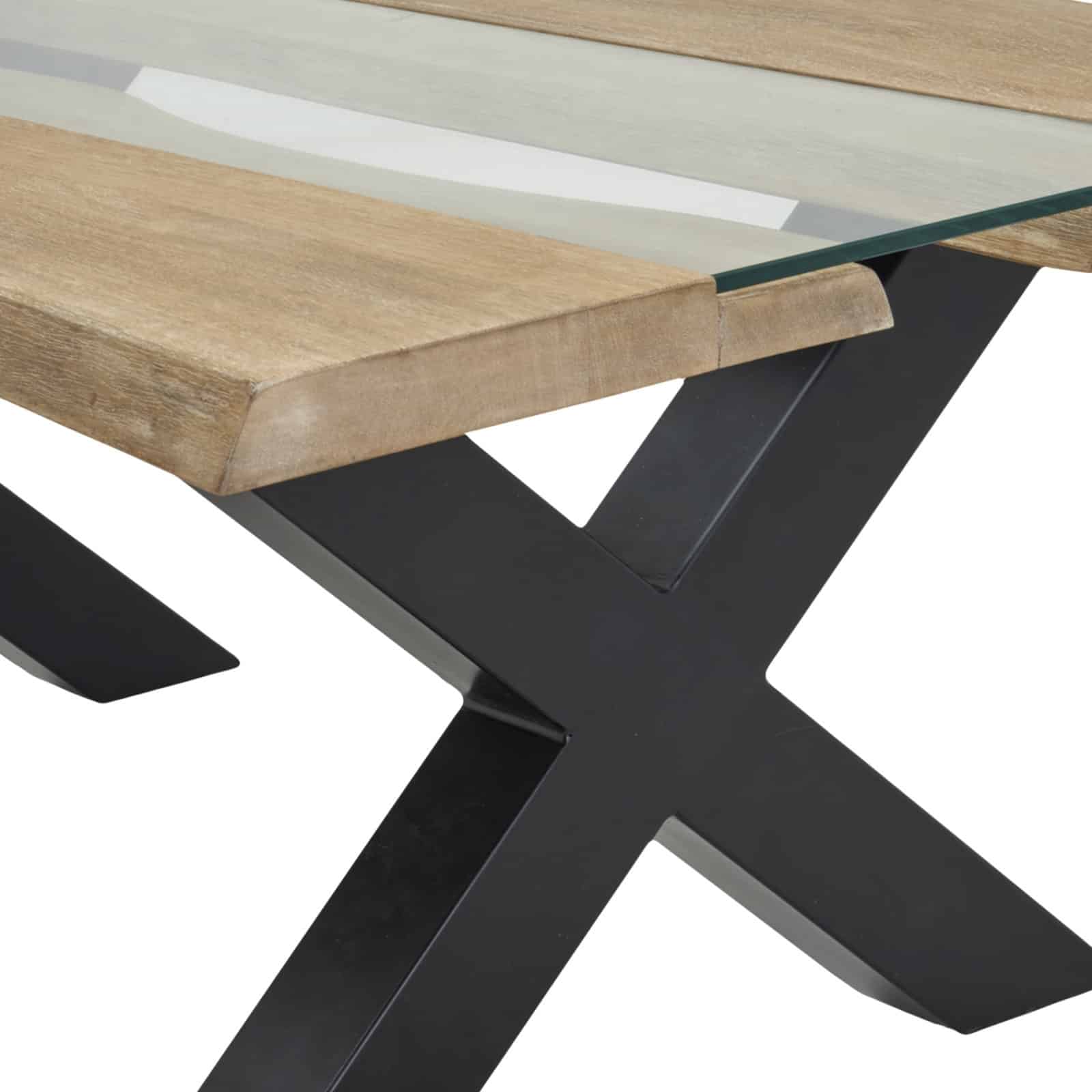 Live Edge Collection Light Acacia River Coffee Table - Image 5
