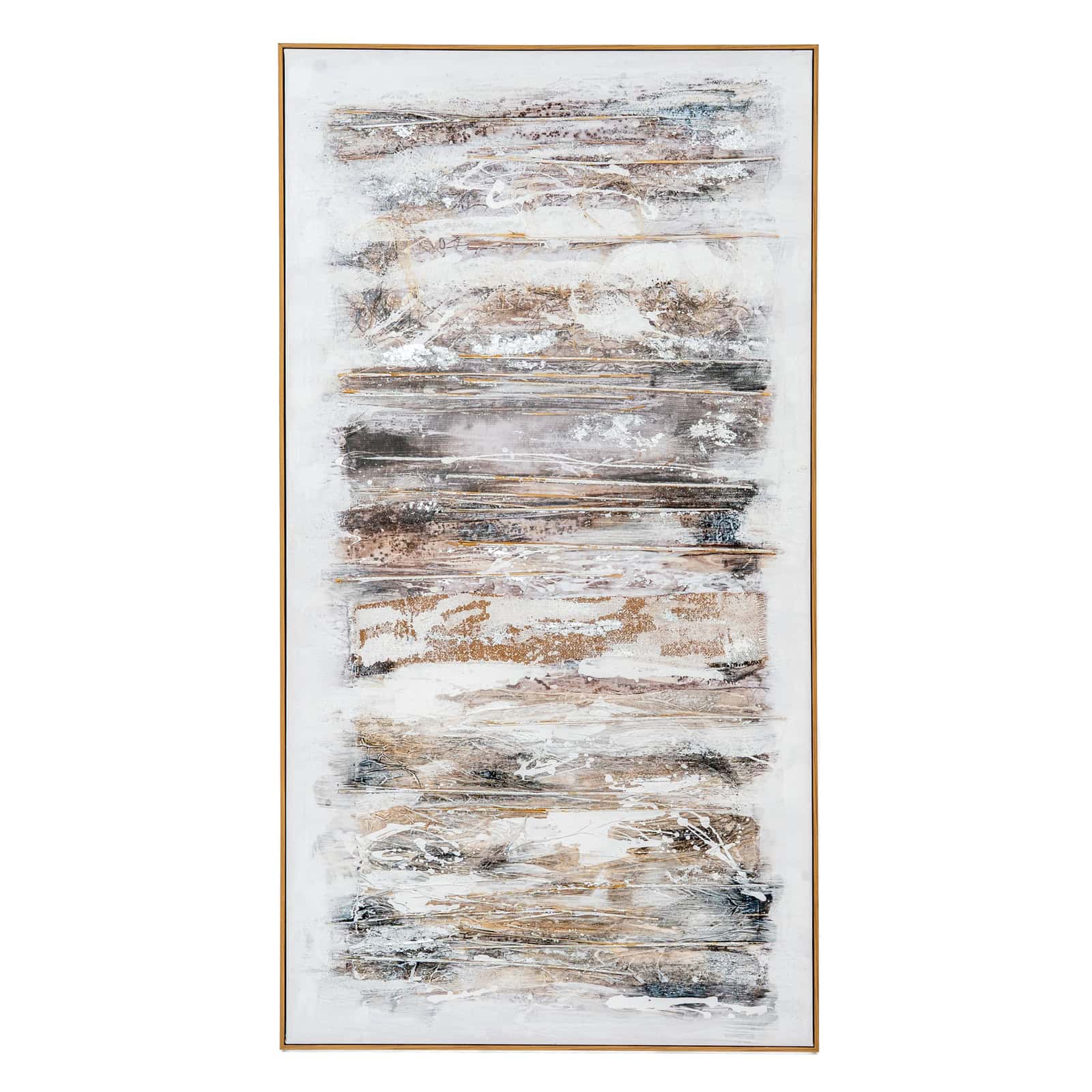 Ethereal Hand Painted Canvas In Frame – Colour: Brown