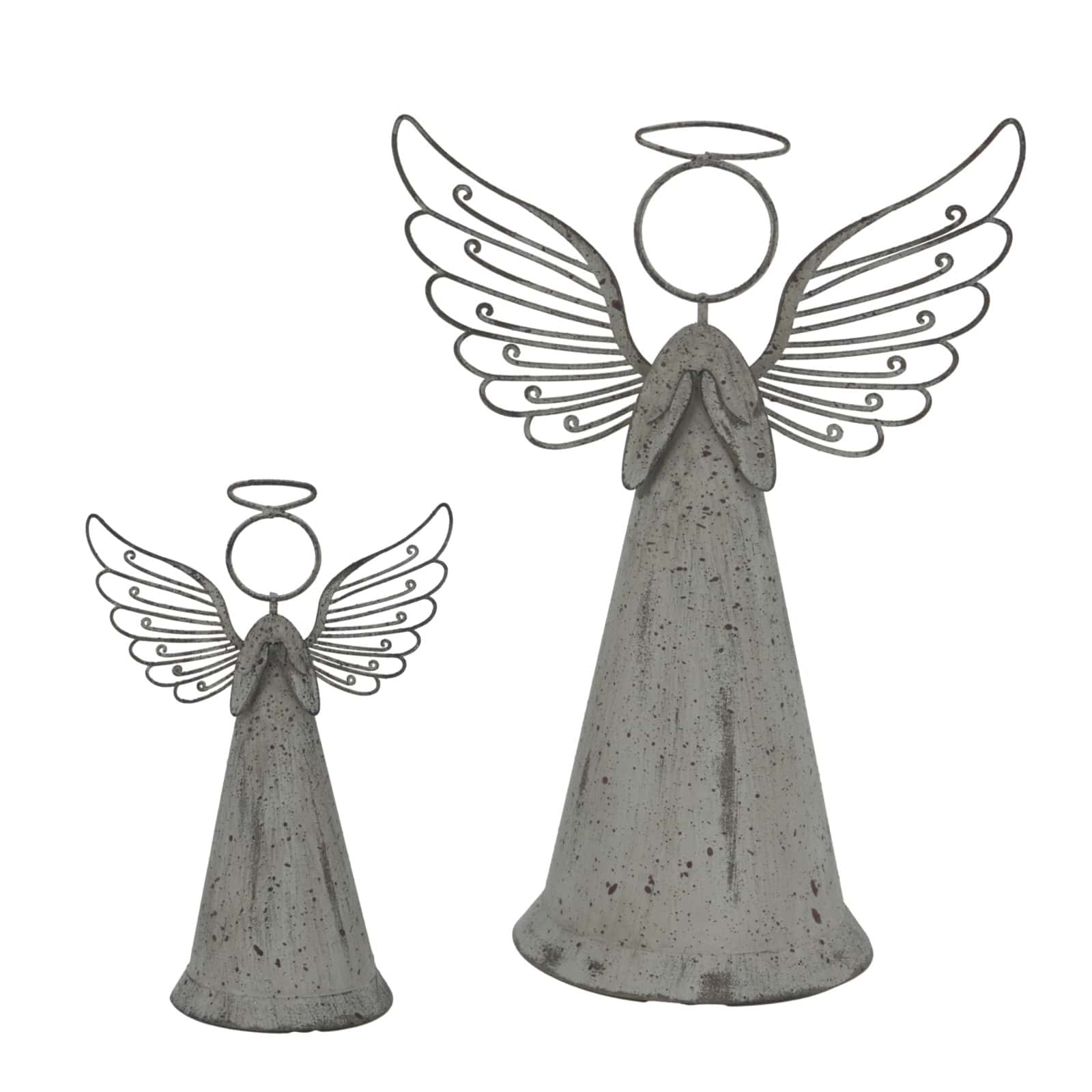 Large Rustic Metal Standing Angel – Christmas Decorations