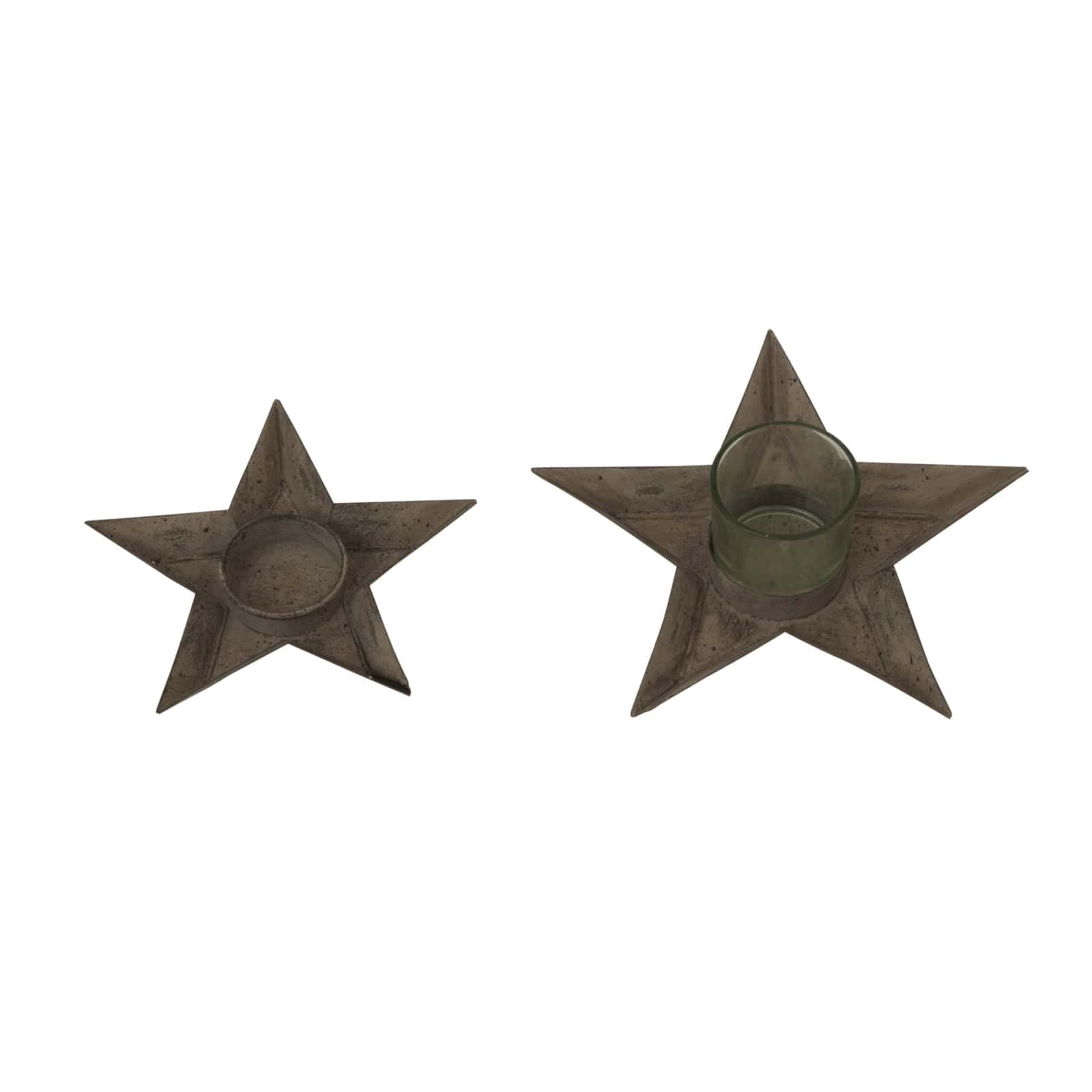 Rustic Metal Star Tealight Holder – Bedroom