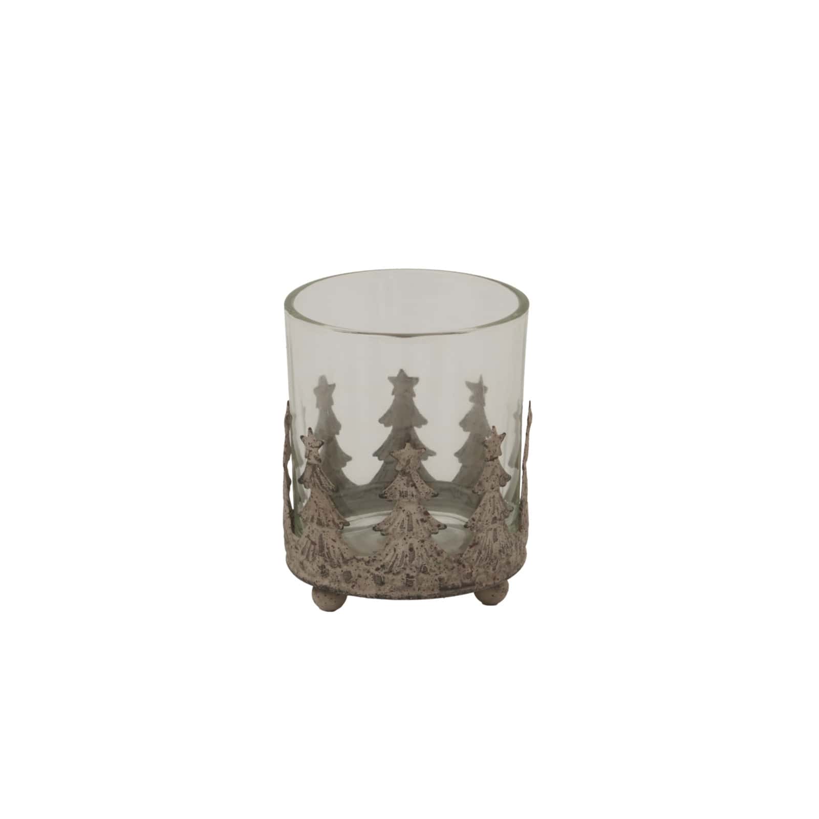 Rustic Glass Candle Holder