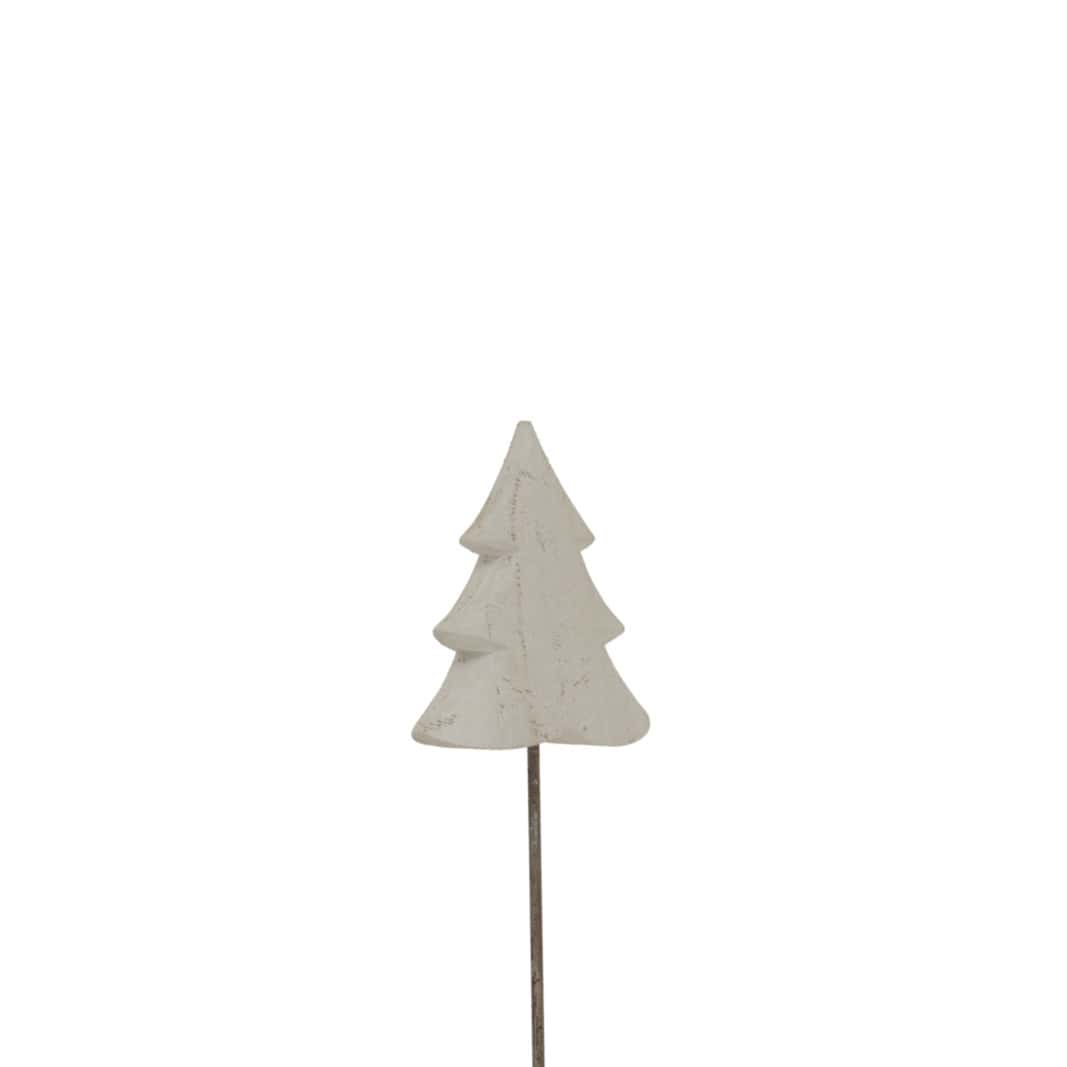 Whitewashed Rustic Tree On Stand – Colour: White