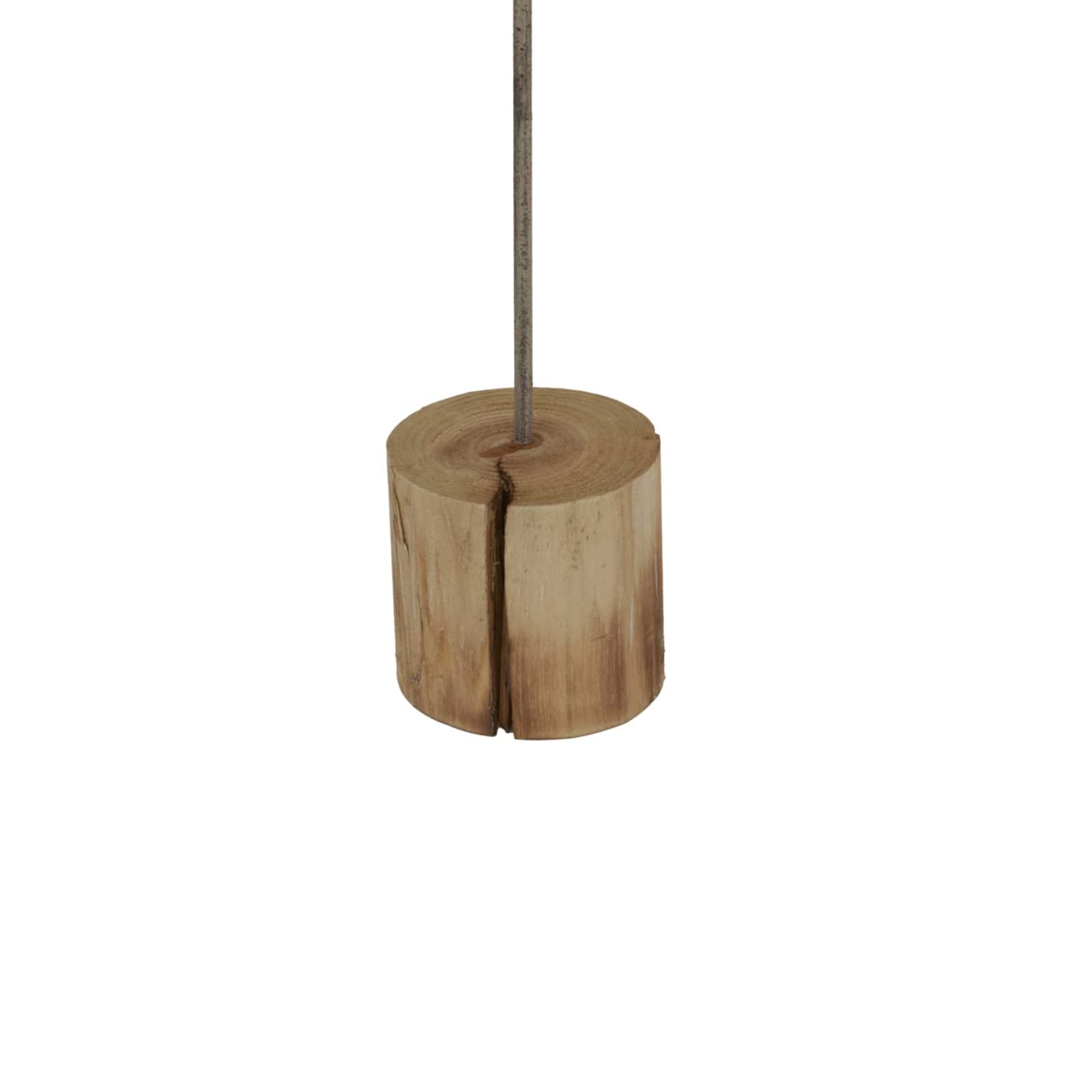 Natural Rustic Star On Wood Stand With Glass Votive – Additional view