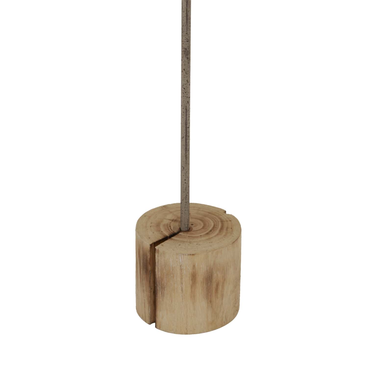 Large Natural Rustic Star On Wood Stand With Glass Votive – Bedroom