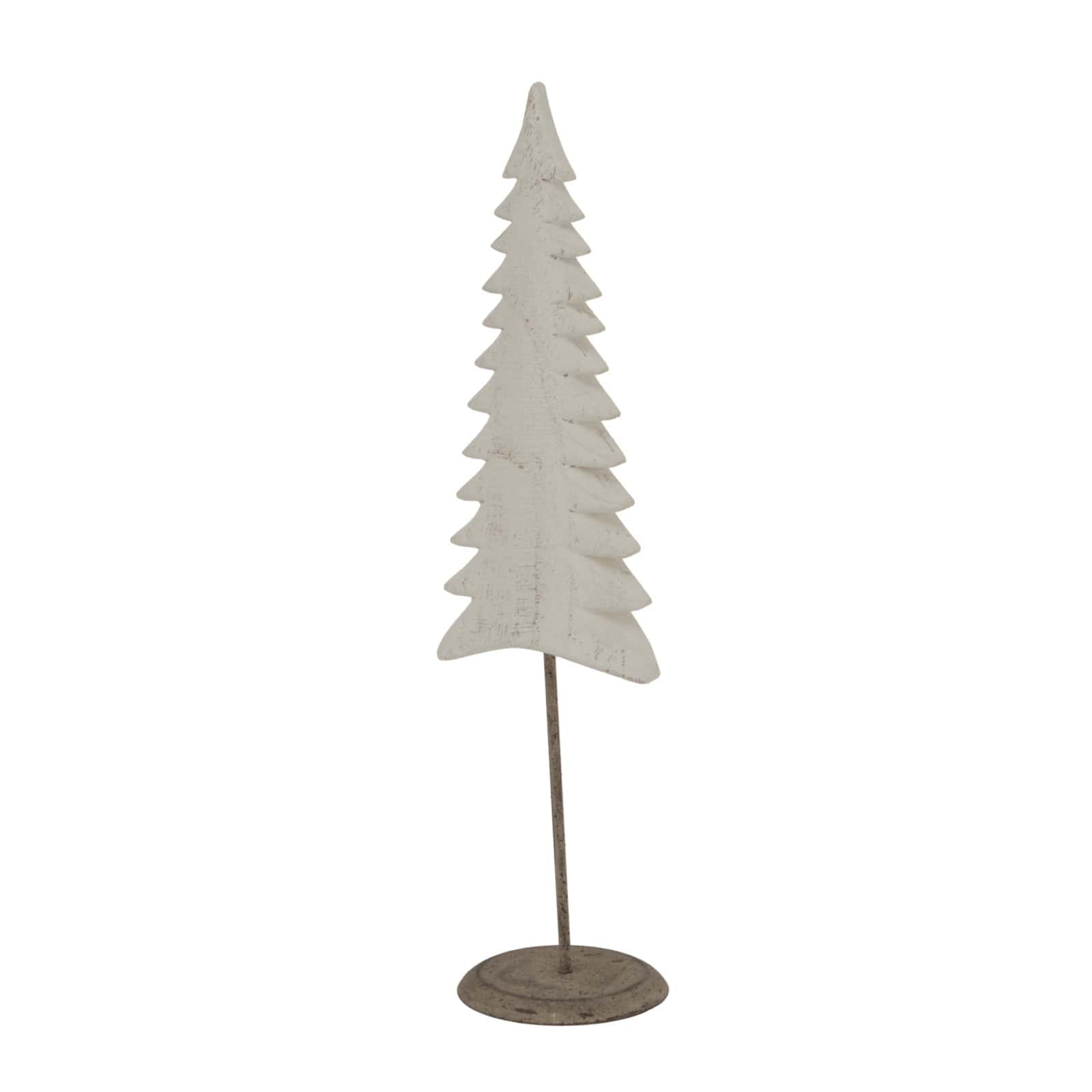 Whitewashed Tall Tree On Stand – Colour: White