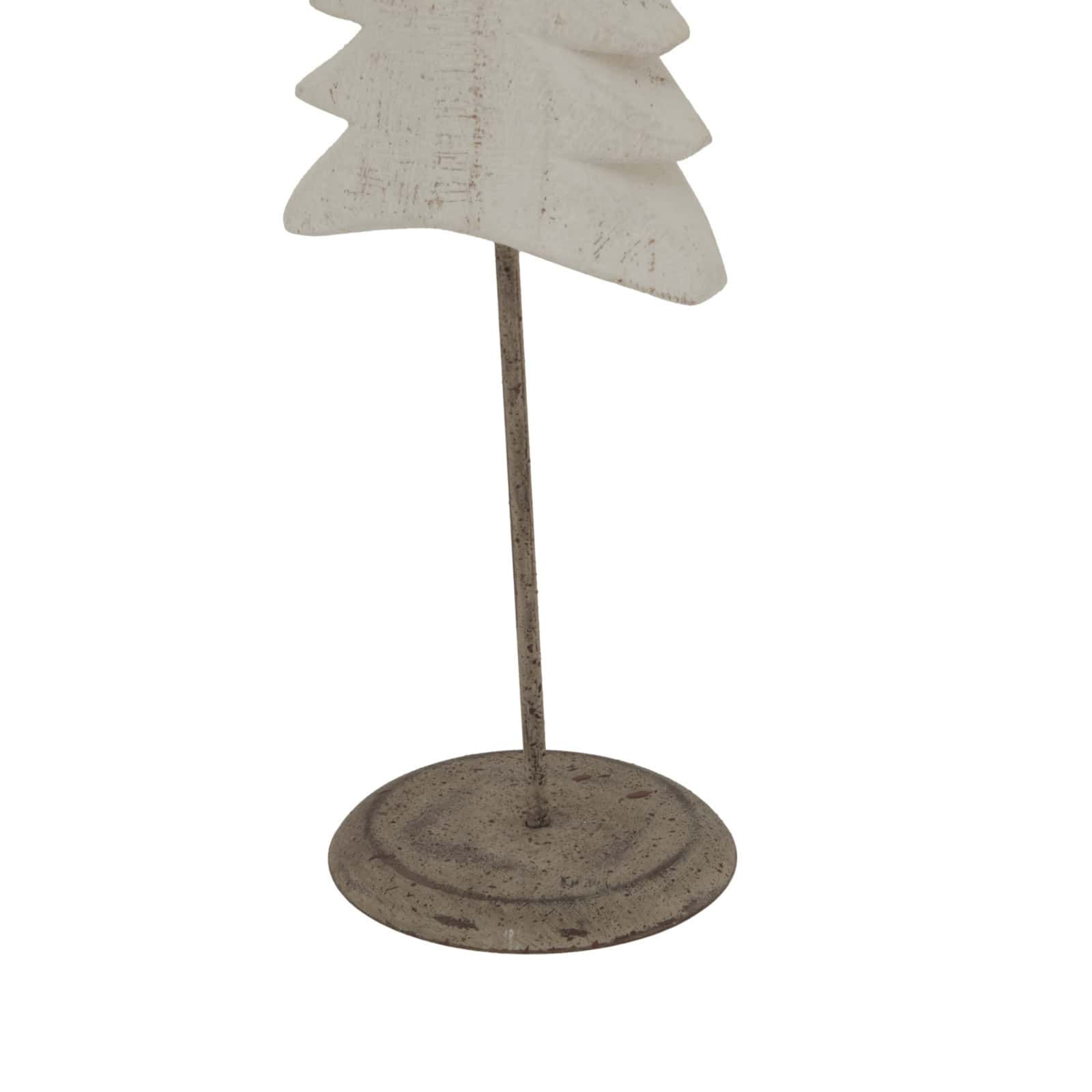 Whitewashed Tall Tree On Stand – Material: Metal