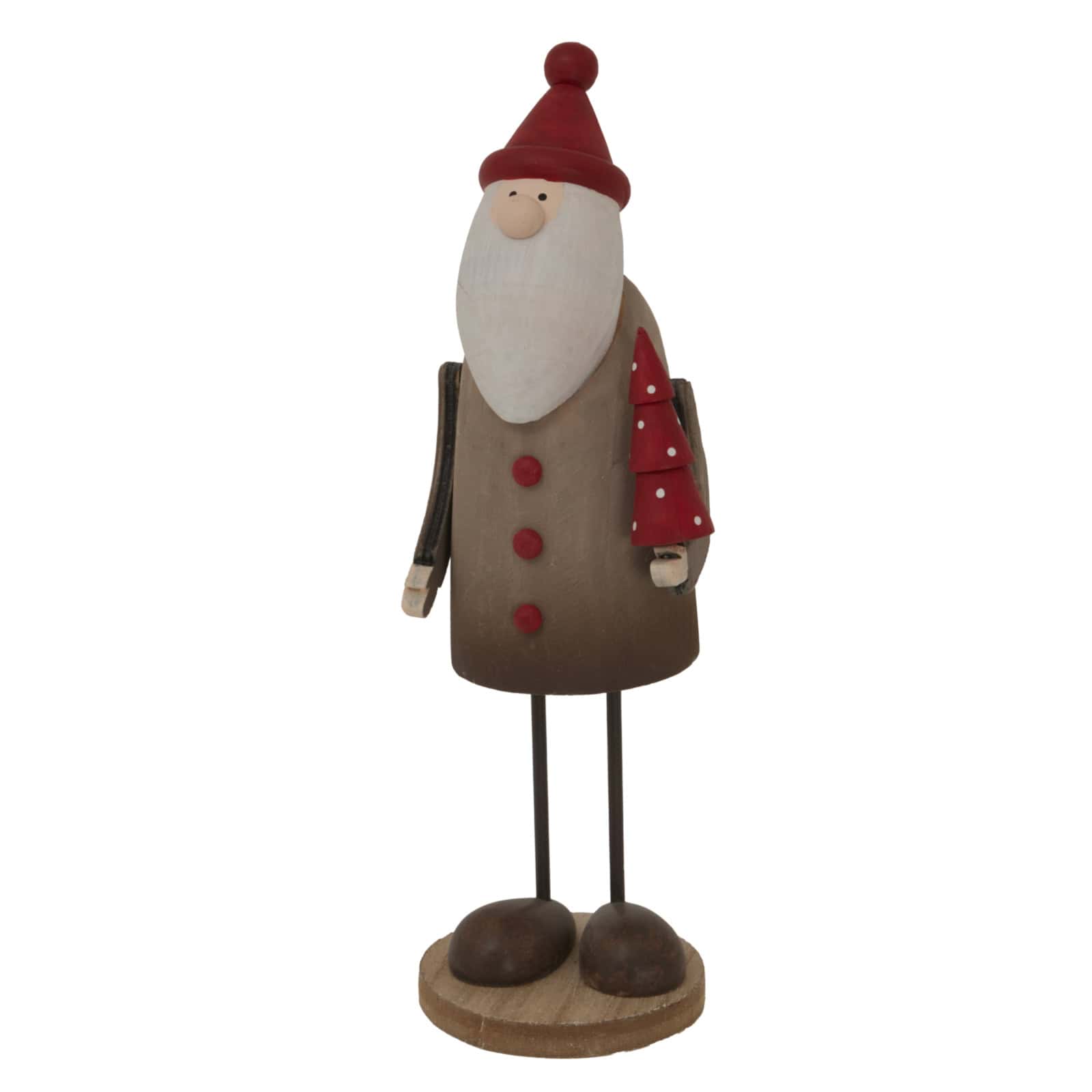 Large Rustic Tall Santa – Colour: Brown