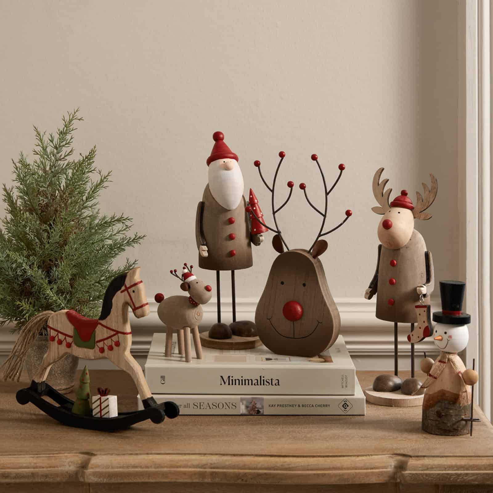 Rustic Rudolf With Stocking Decoration – Christmas Decorations