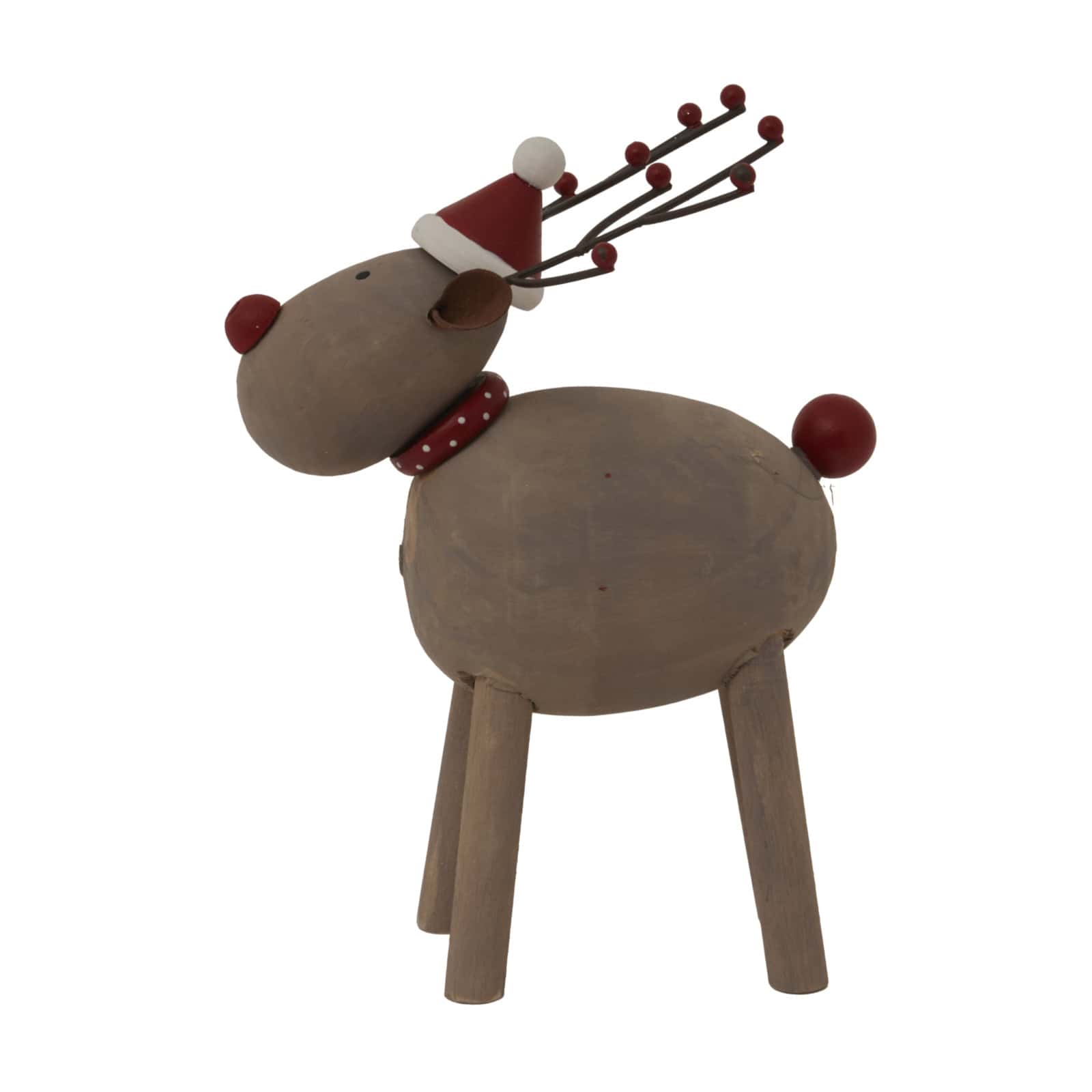 Large Rustic Rudolf With Hat – Material: Metal