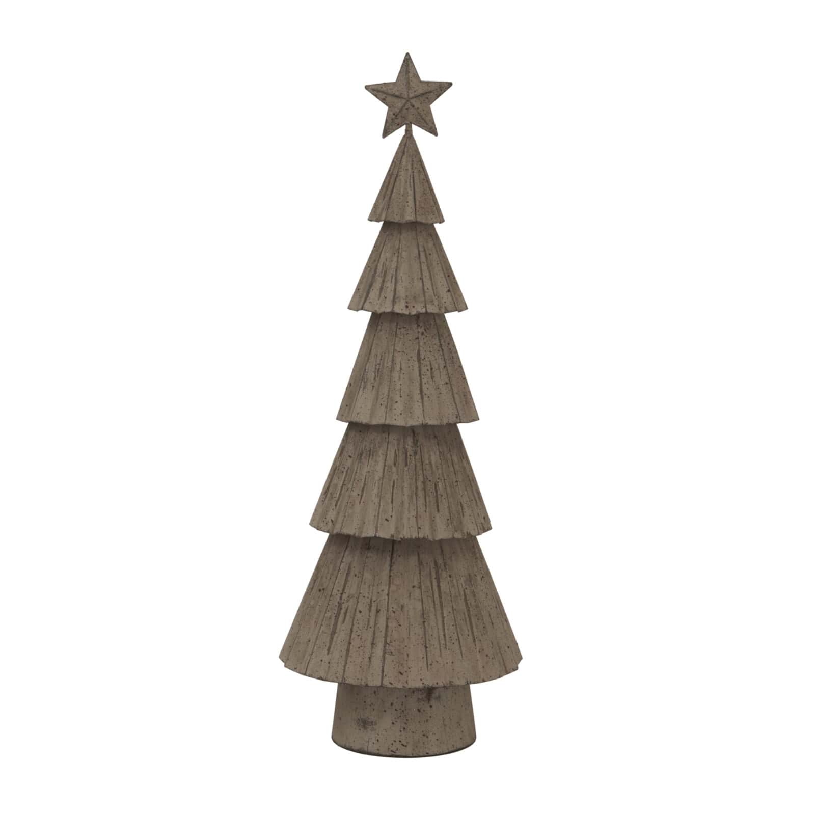 Large Rustic Bough Tree With Star – Colour: White