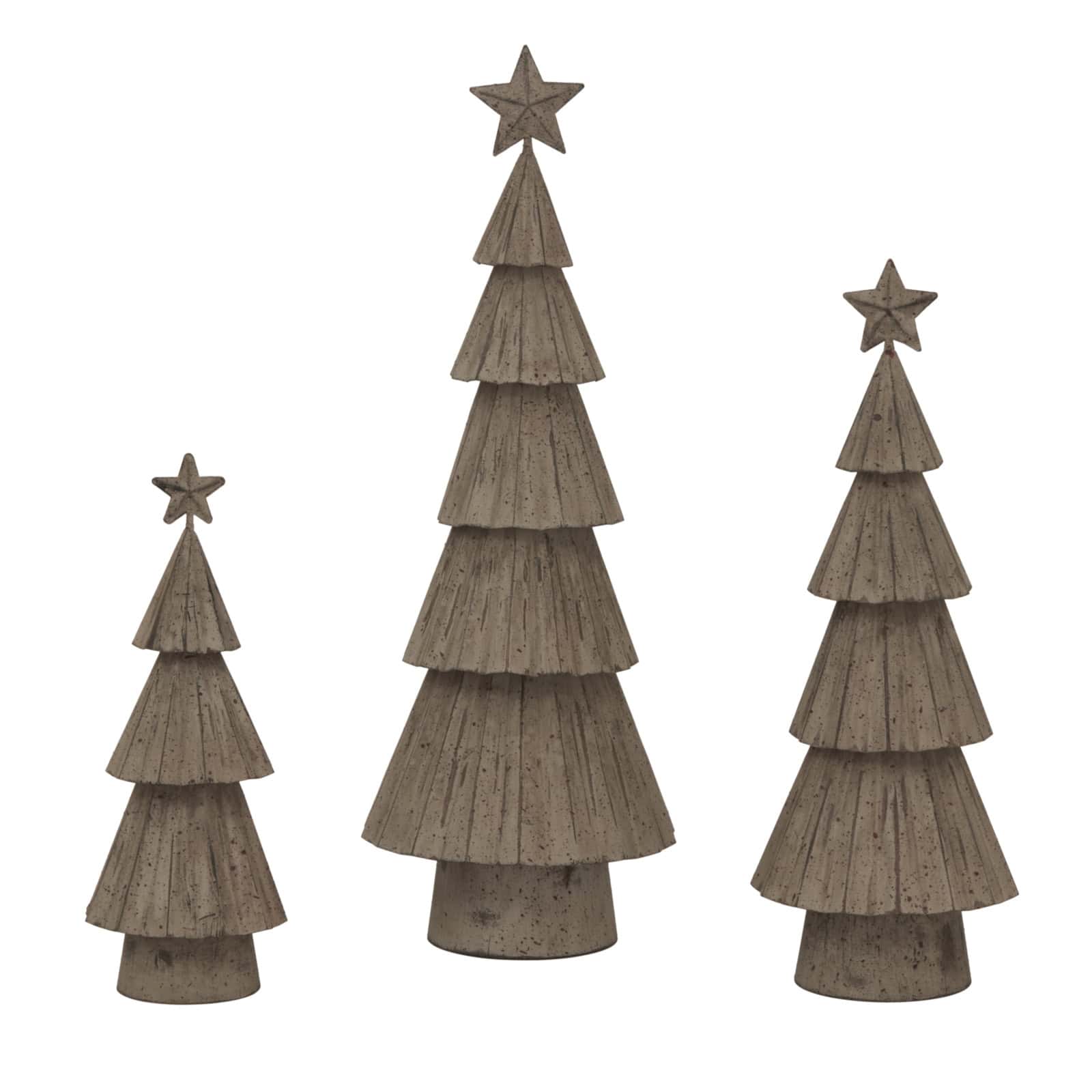 Large Rustic Bough Tree With Star – Material: Metal
