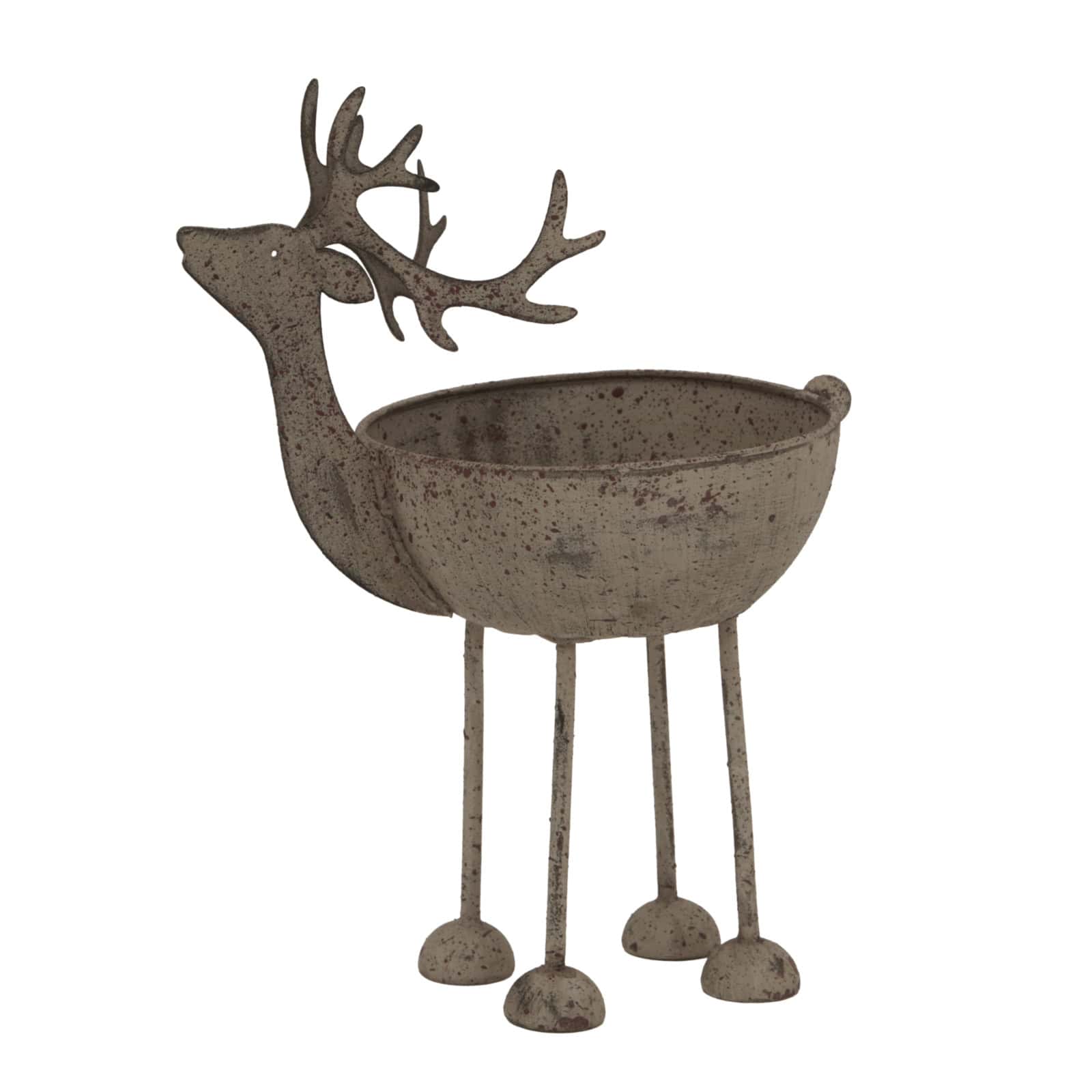 Rustic Metal Reindeer Bowl – Christmas Decorations