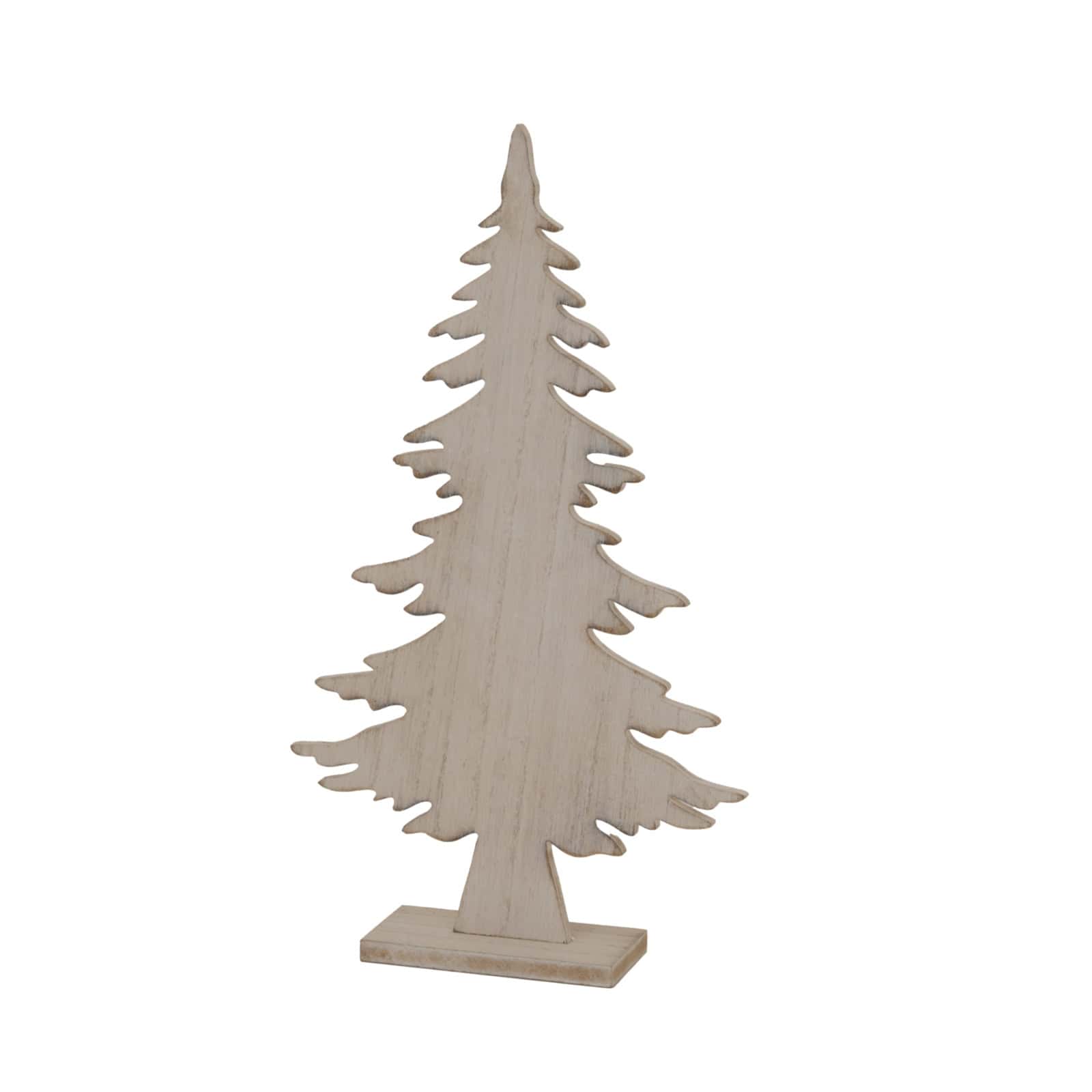 Medium Natural Rustic Tree On Stand – Colour: White