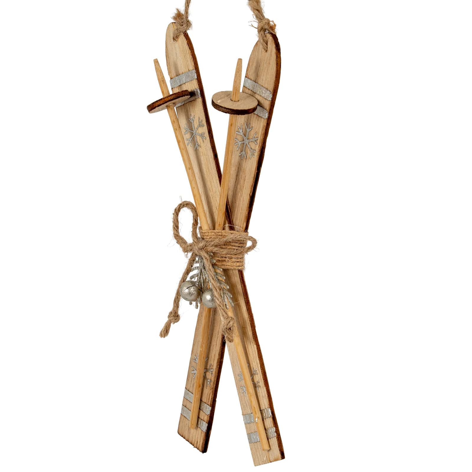 Natural Rustic Crossed Skis – Material: Wood