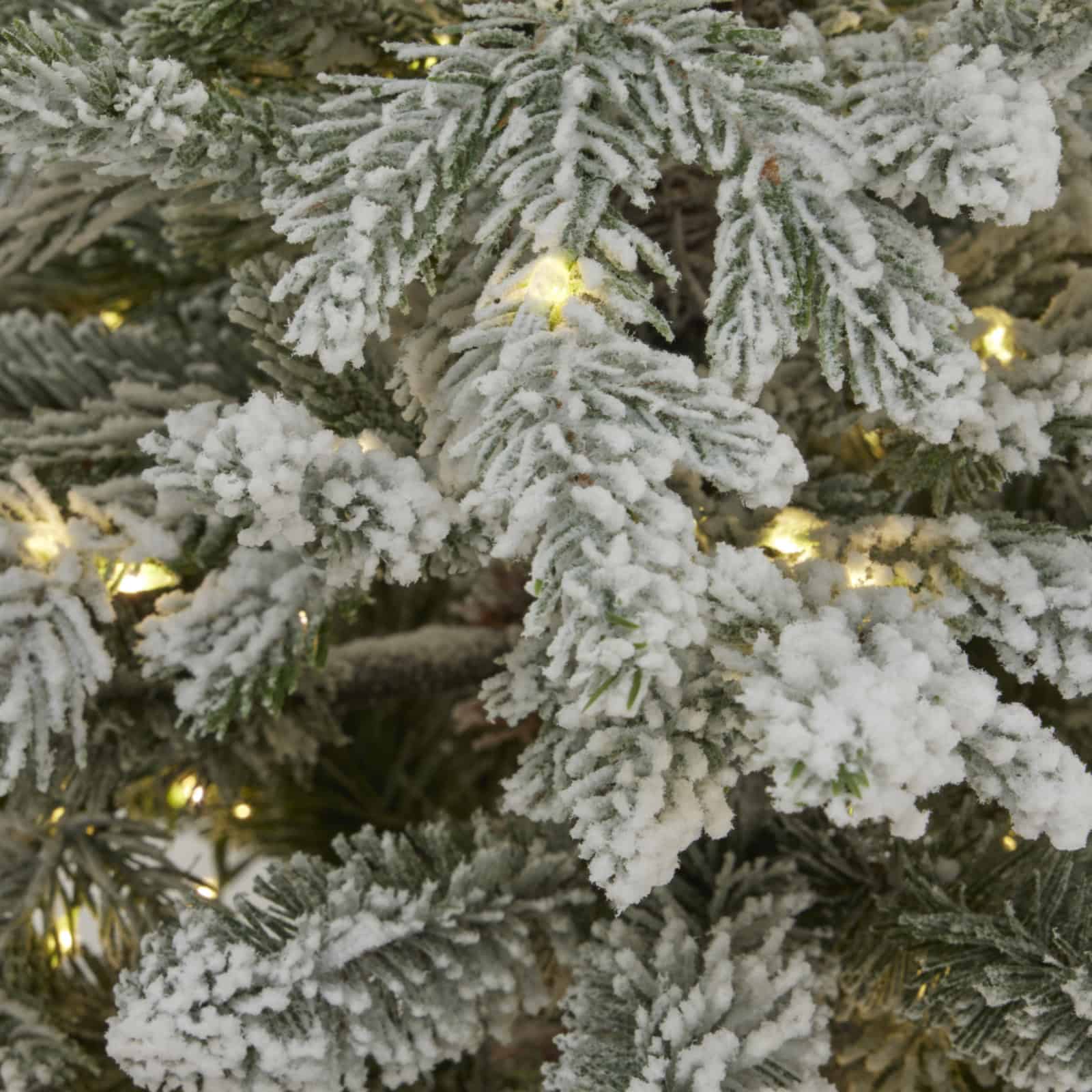Snowy Forest Fir Pre-Lit Led 300L Christmas Tree In Pot – Material: Plastic