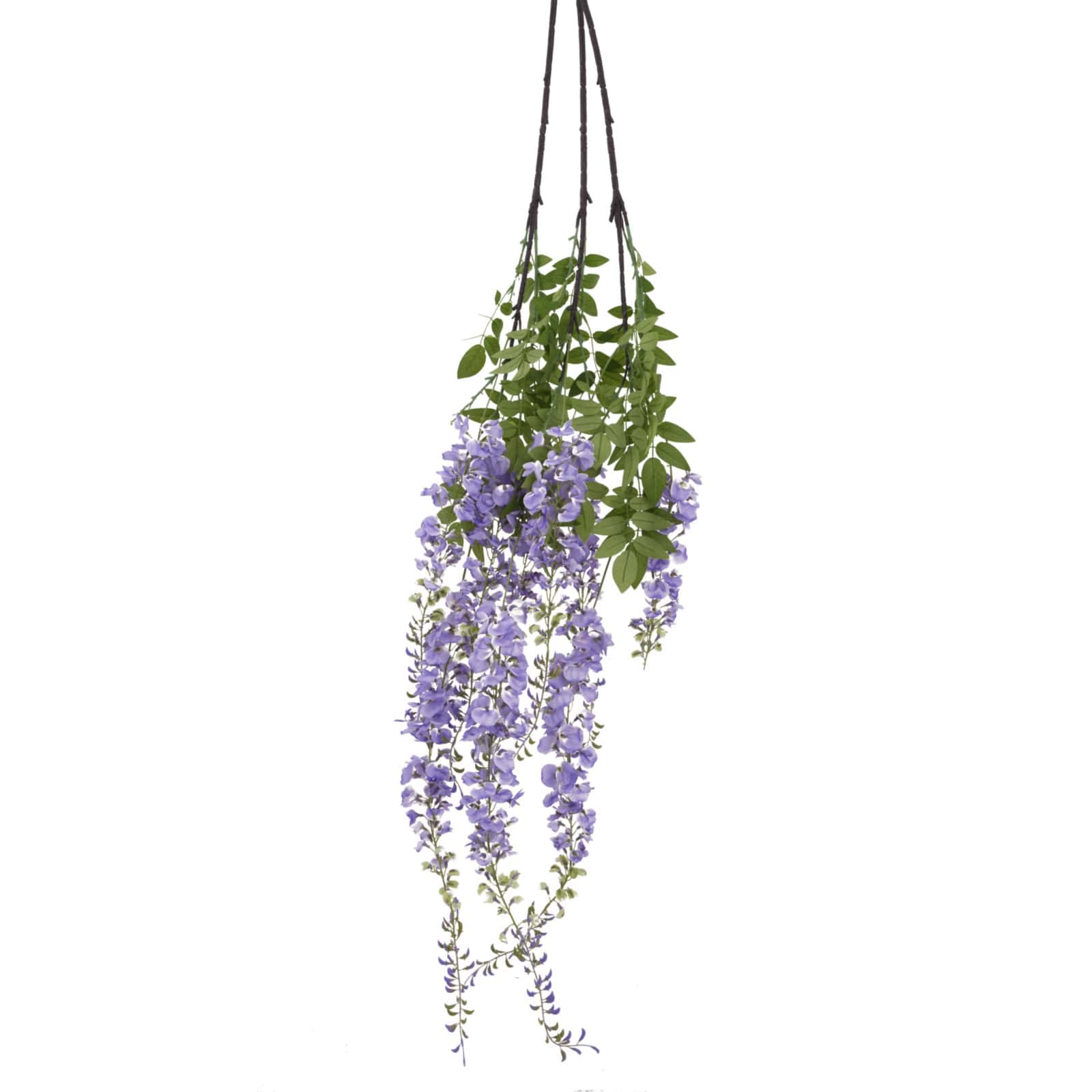 Large Purple Wisteria Spray – Colour: Green