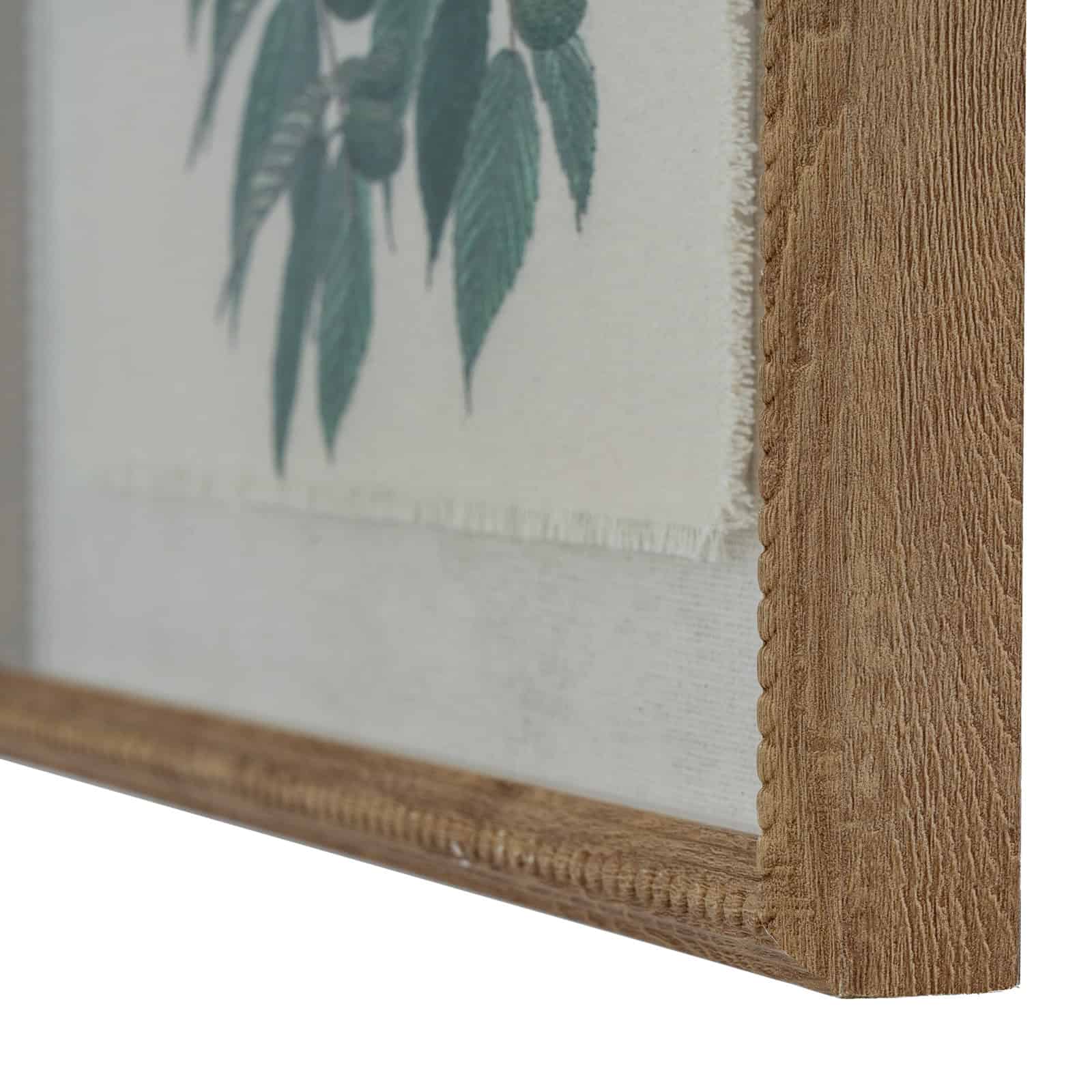 Flora & Fauna Collection Warblers On Linen In Beaded Frame – Colour: Brown