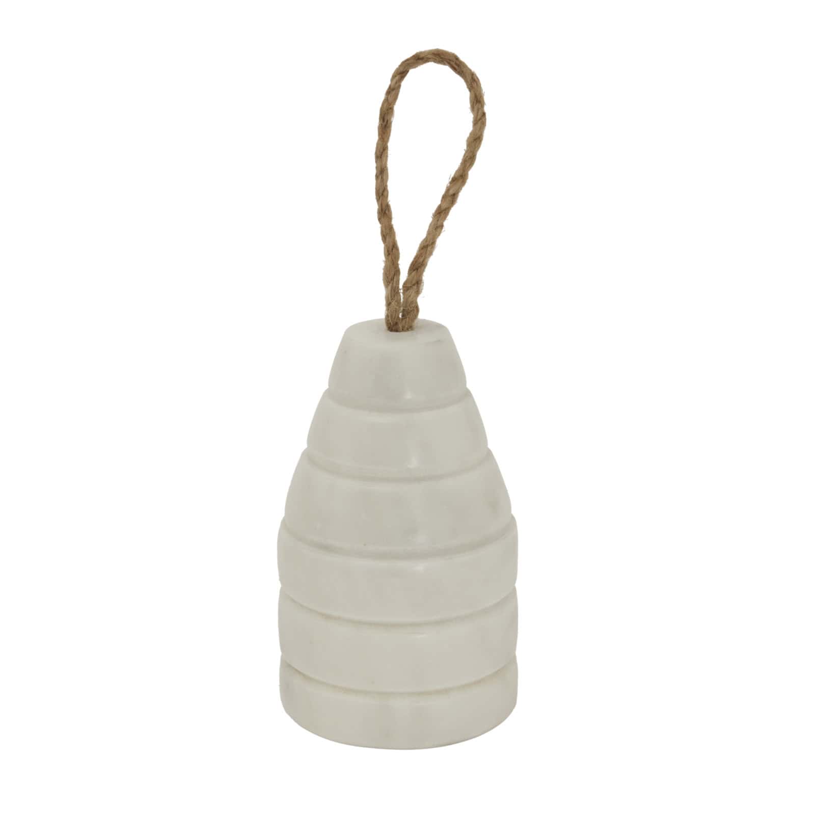 Marble Ribbed Doorstop – Colour: White