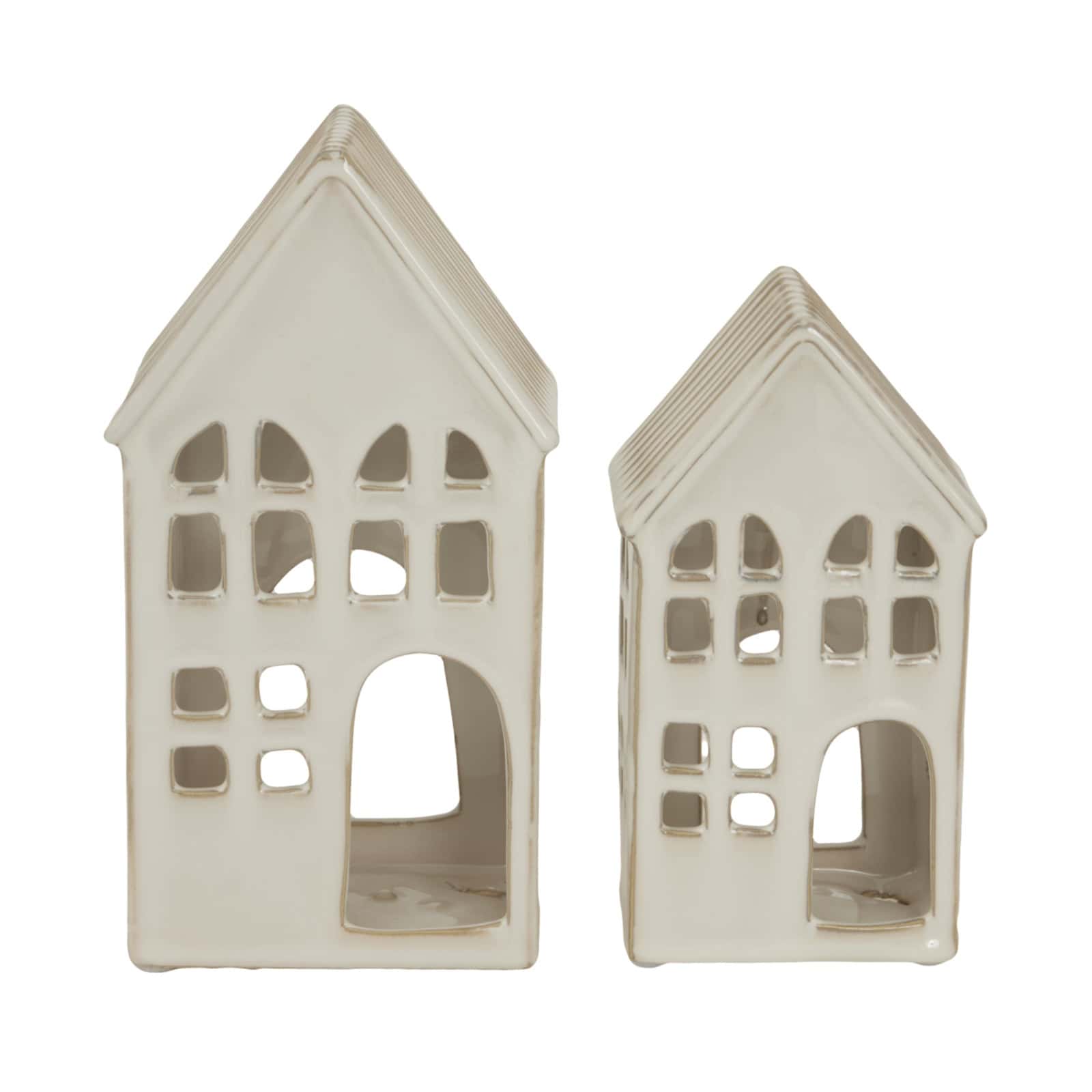 White Ceramic House Tea Light Holder – Additional view