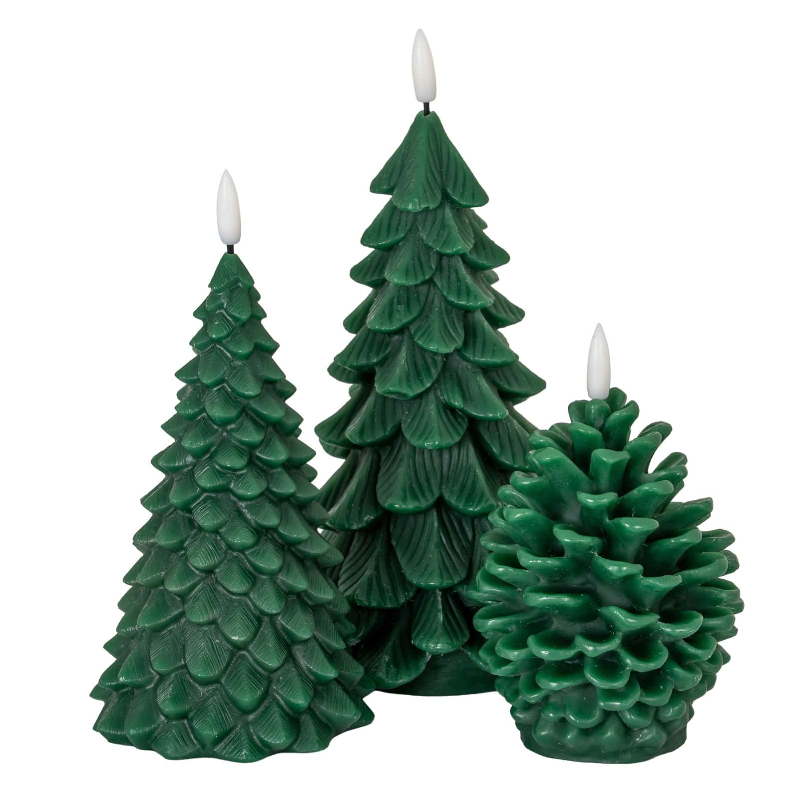 Luxe Collection Natural Glow Green Tree LED Wax Candle – Additional view 3