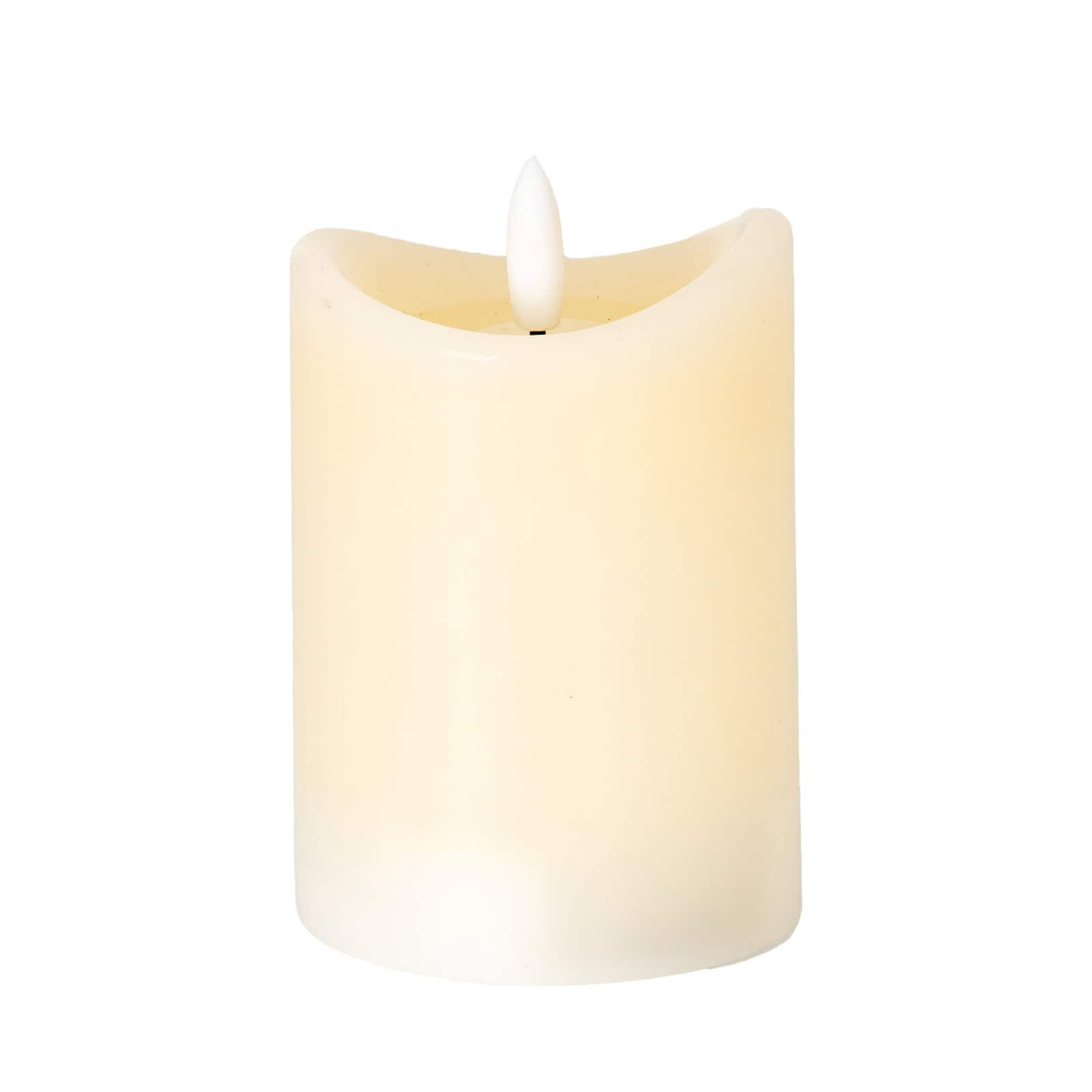 Luxe Collection Natural Glow 2.75×4 Cream Melted LED Candle