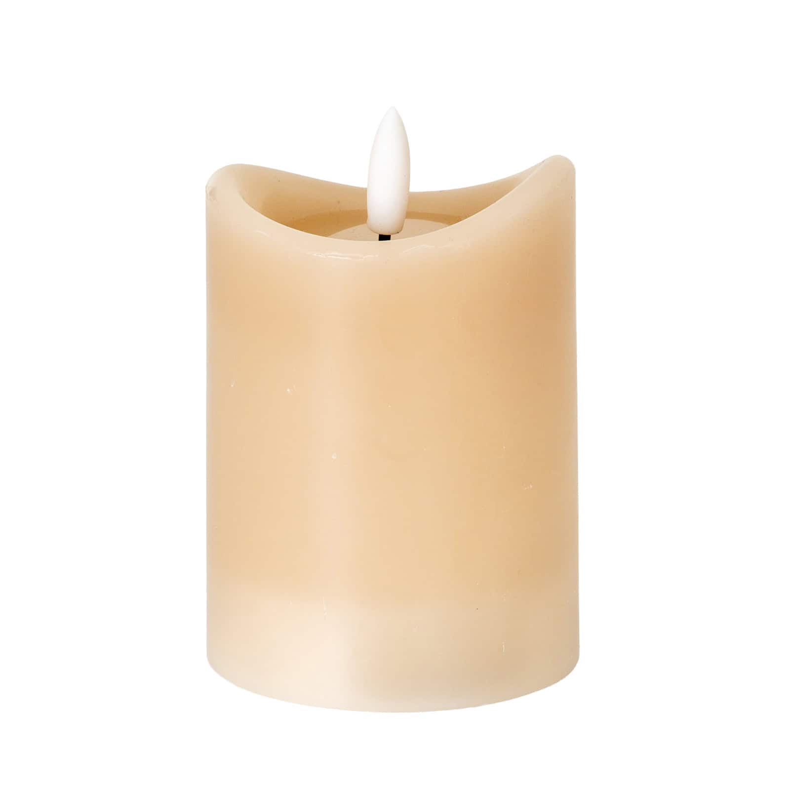 Luxe Collection Natural Glow 2.75×4 Taupe Melted LED Candle