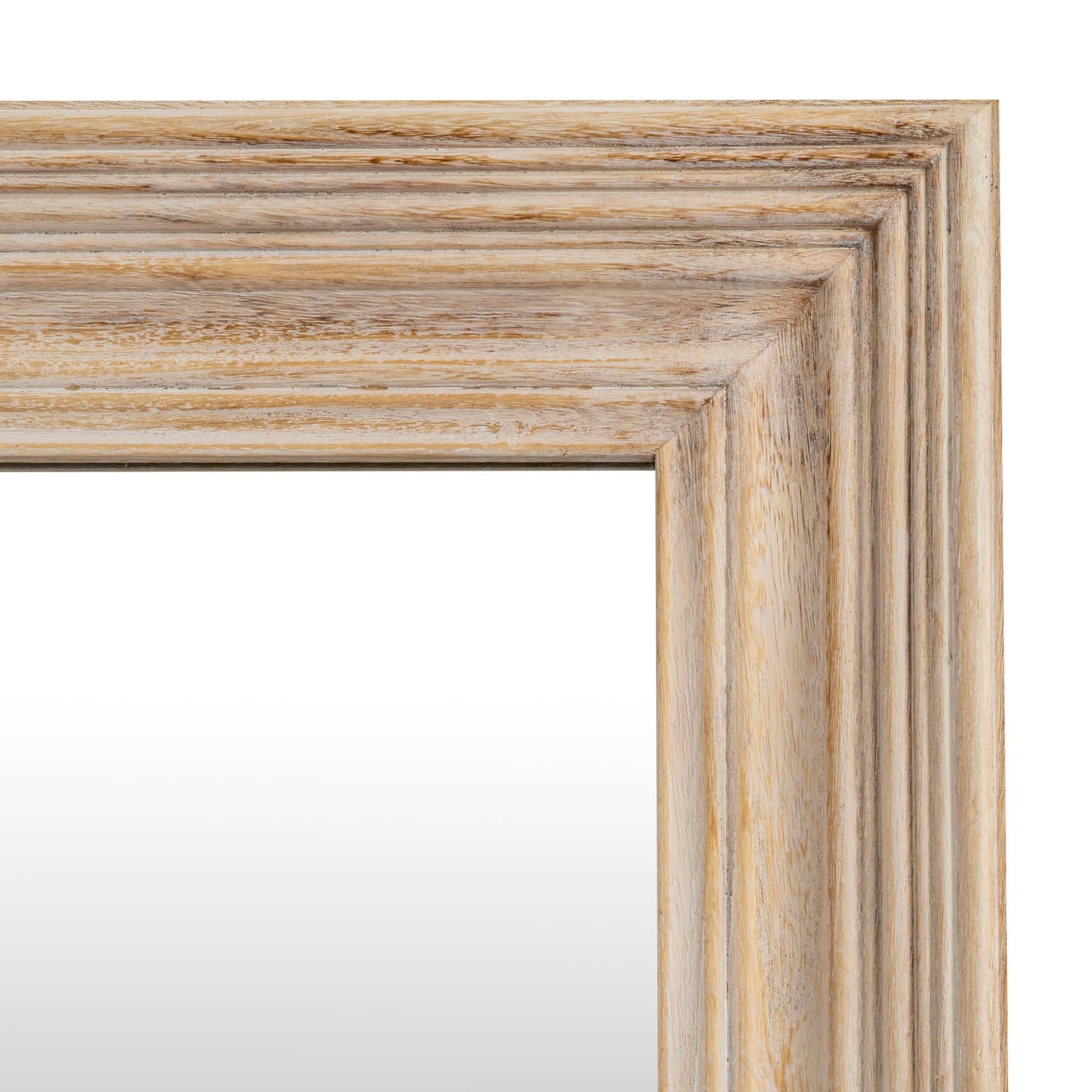 Washed Wood Framed Mirror – Colour: Brown