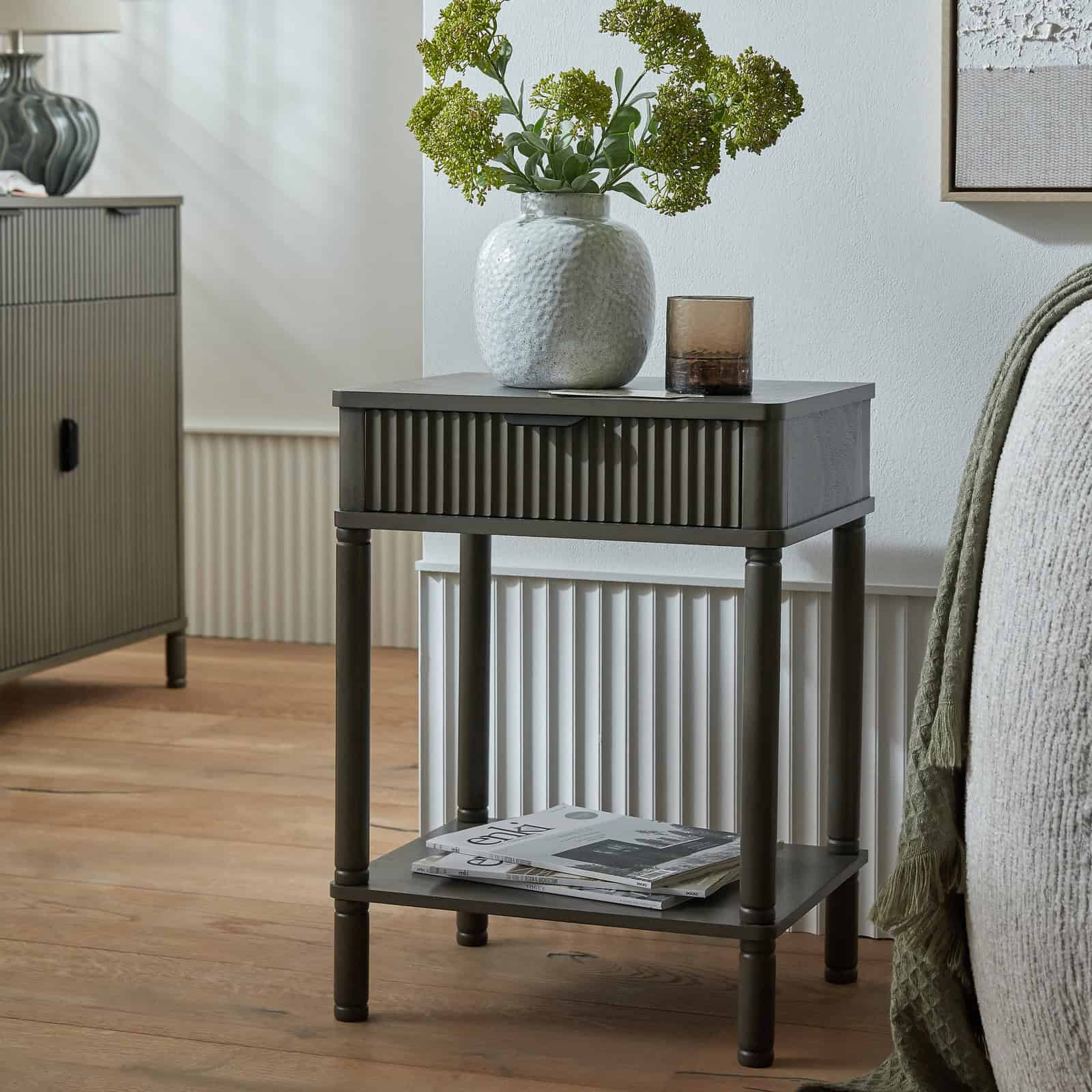 Reed Collection 1 Drawer Side Table