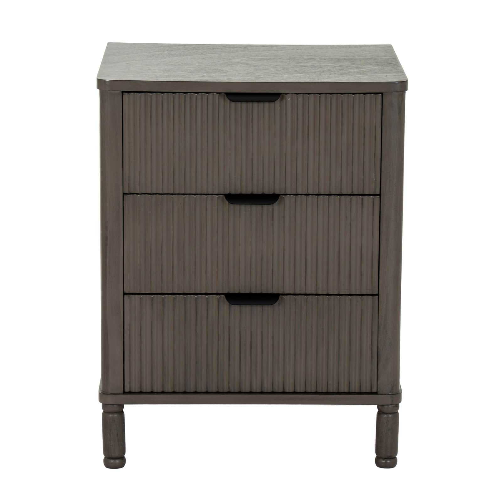 Reed Collection 3 Drawer Bedside Table – Material: Wood