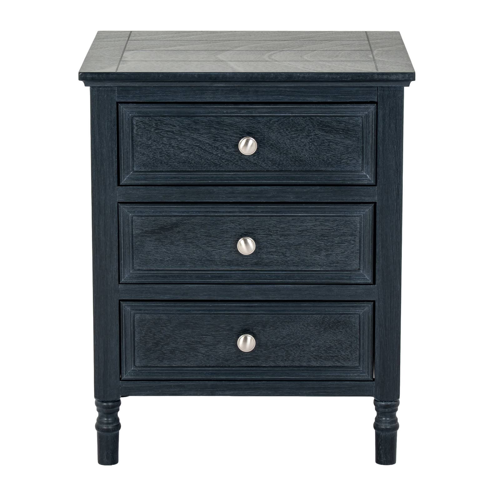 Contour Collection 3 Drawer Side Table – Material: Wood