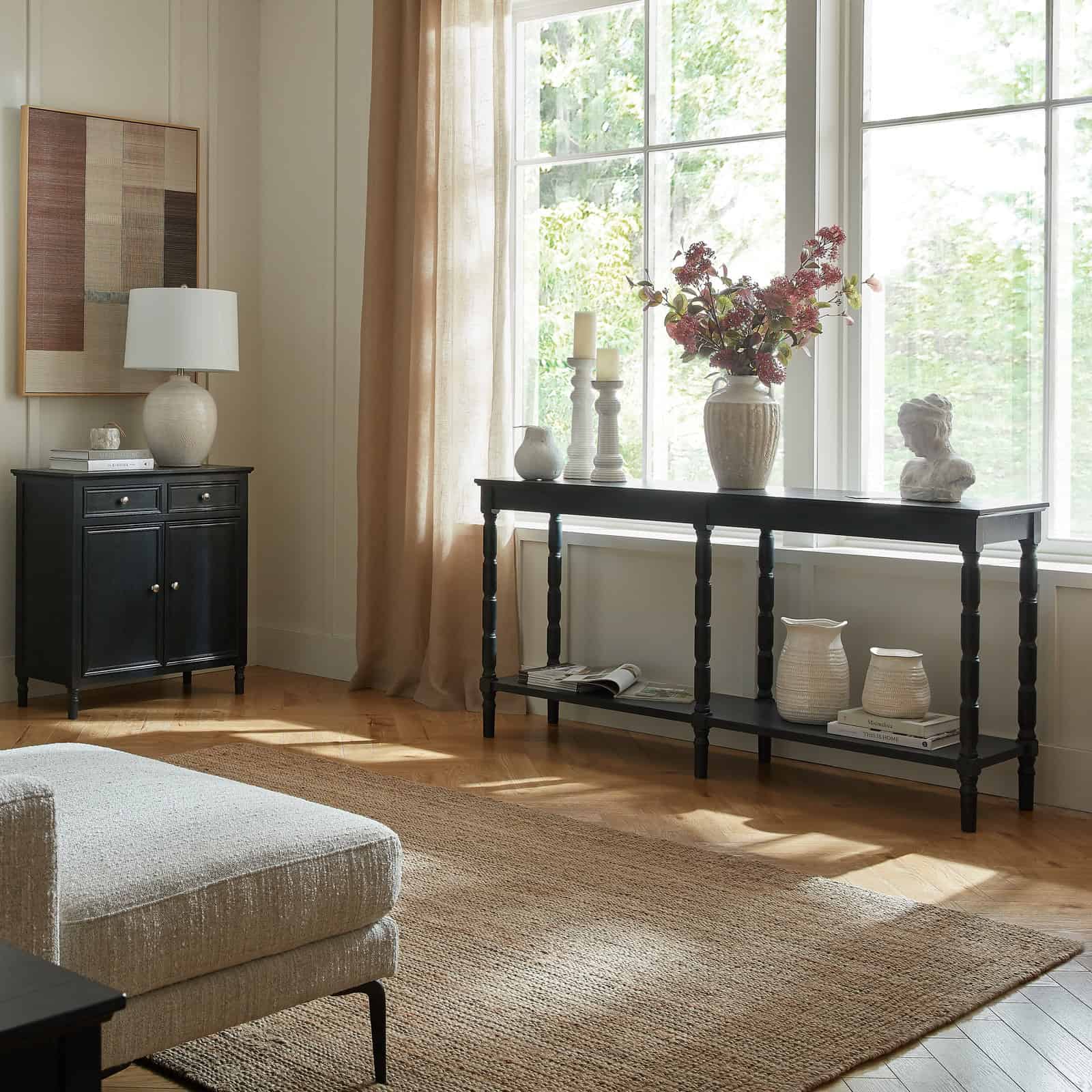 Contour Collection Large Console – Colour: Black