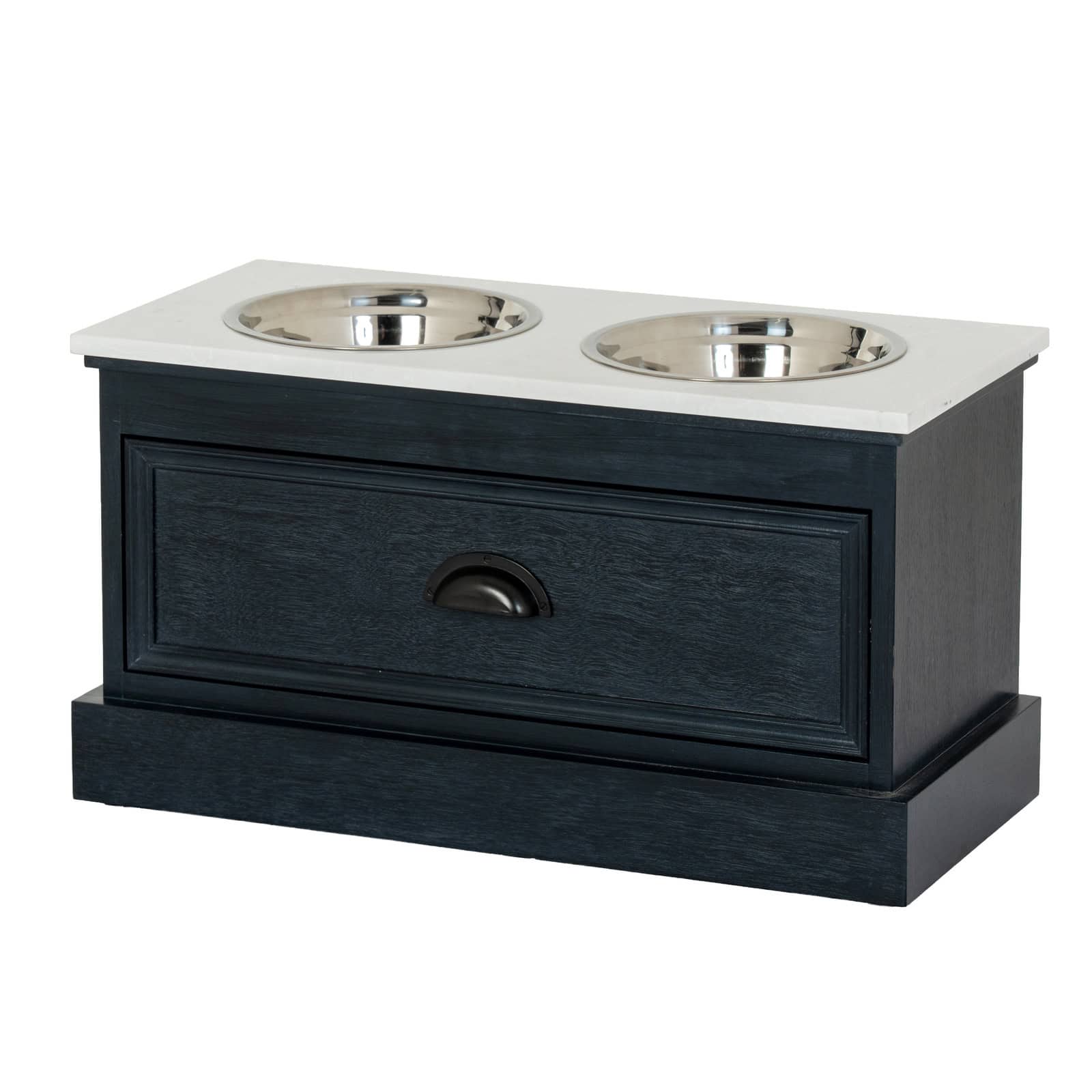 Contour Collection Pet Feeder Table – Colour: Black