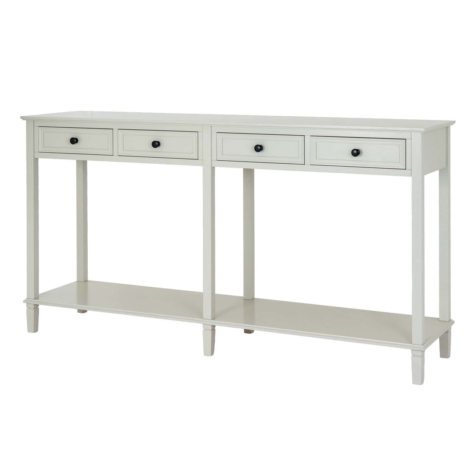 Belmont Collection 4 Drawer Console – Colour: White