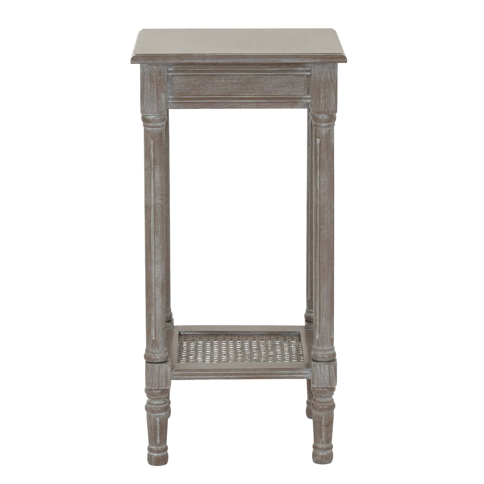 Serene Rattan Collection Small Side Table – Material: Wood