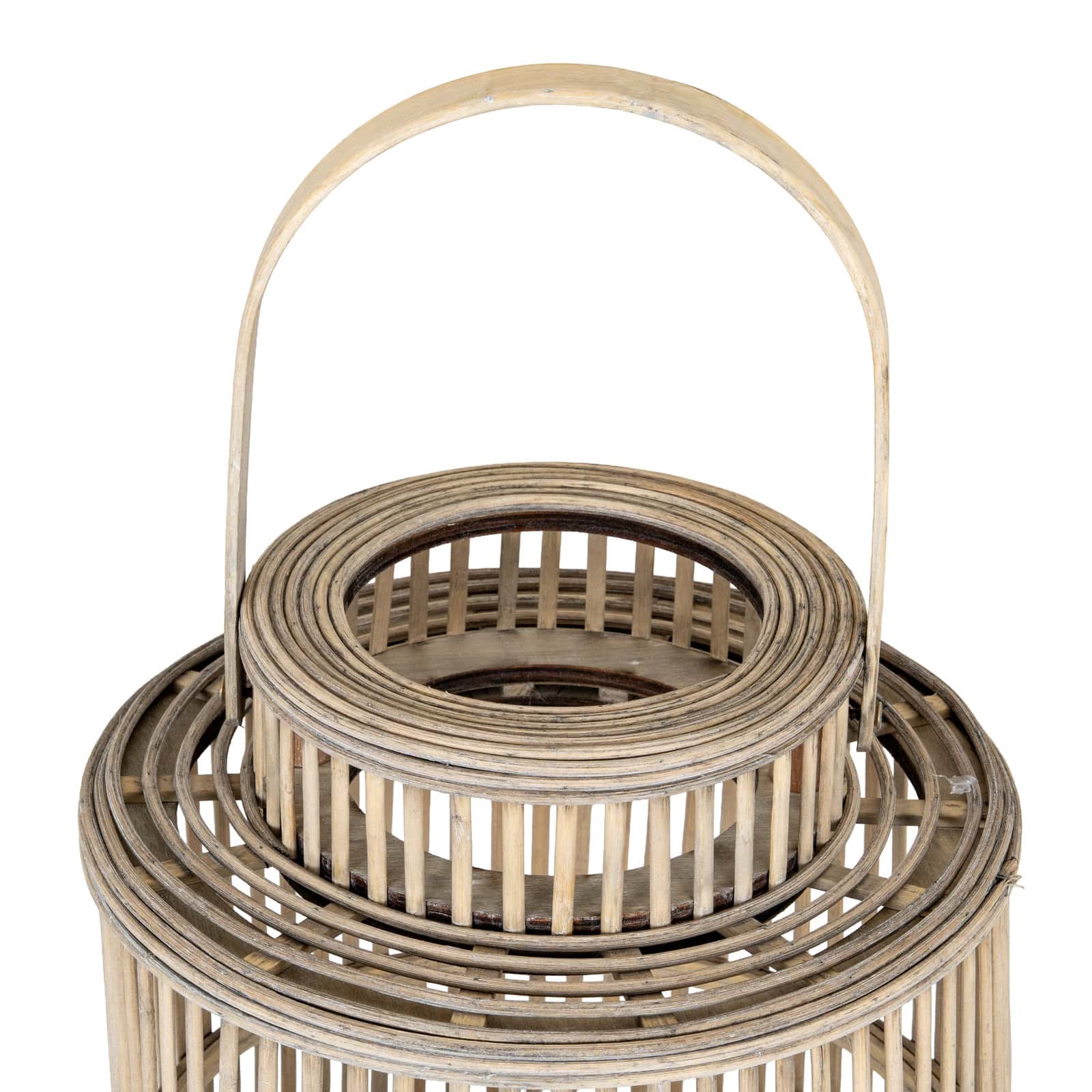 Cylinder Wicker Lantern With Glass Holder – Candle Holders & Lanterns