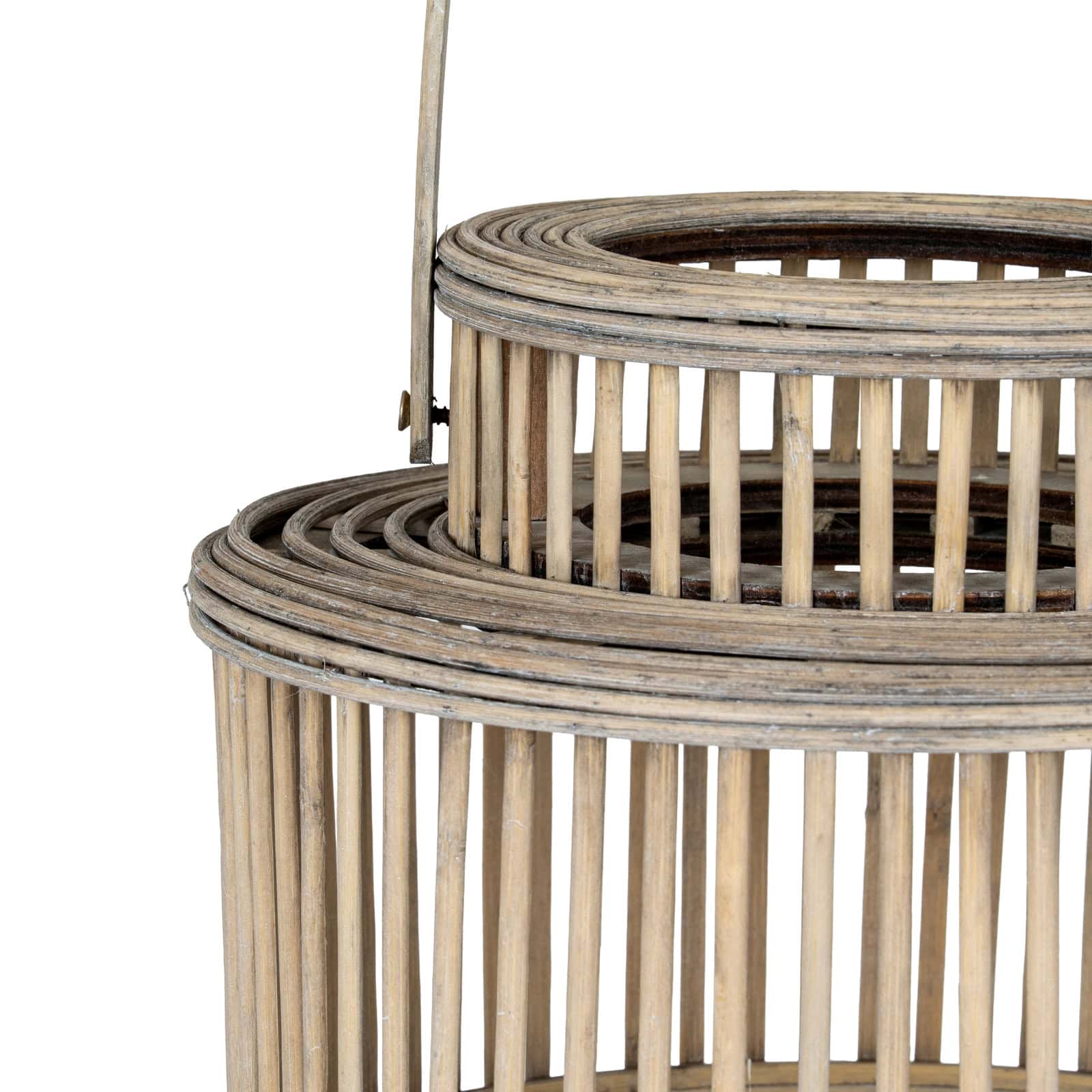 Cylinder Wicker Lantern With Glass Holder – Additional view