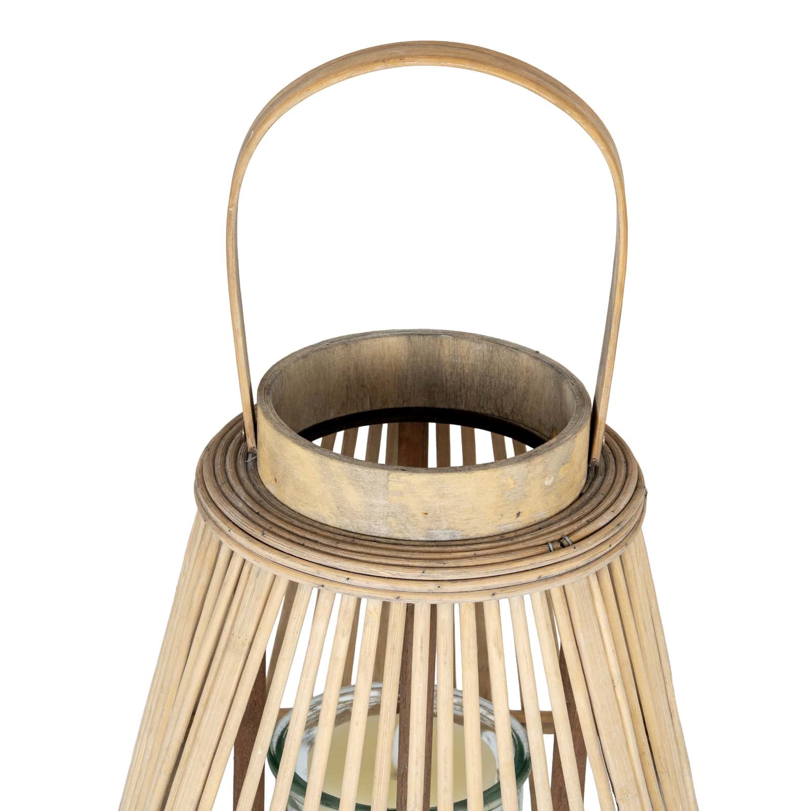 Large Peardrop Wicker Lantern With Glass Holder – Candle Holders & Lanterns