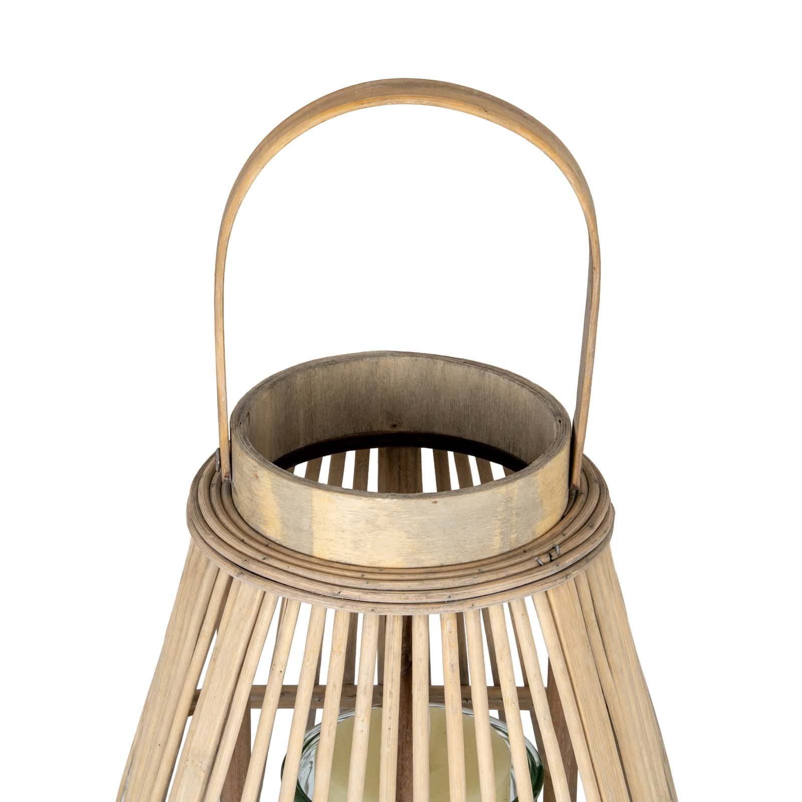 Medium Peardrop Wicker Lantern With Glass Holder – Candle Holders & Lanterns