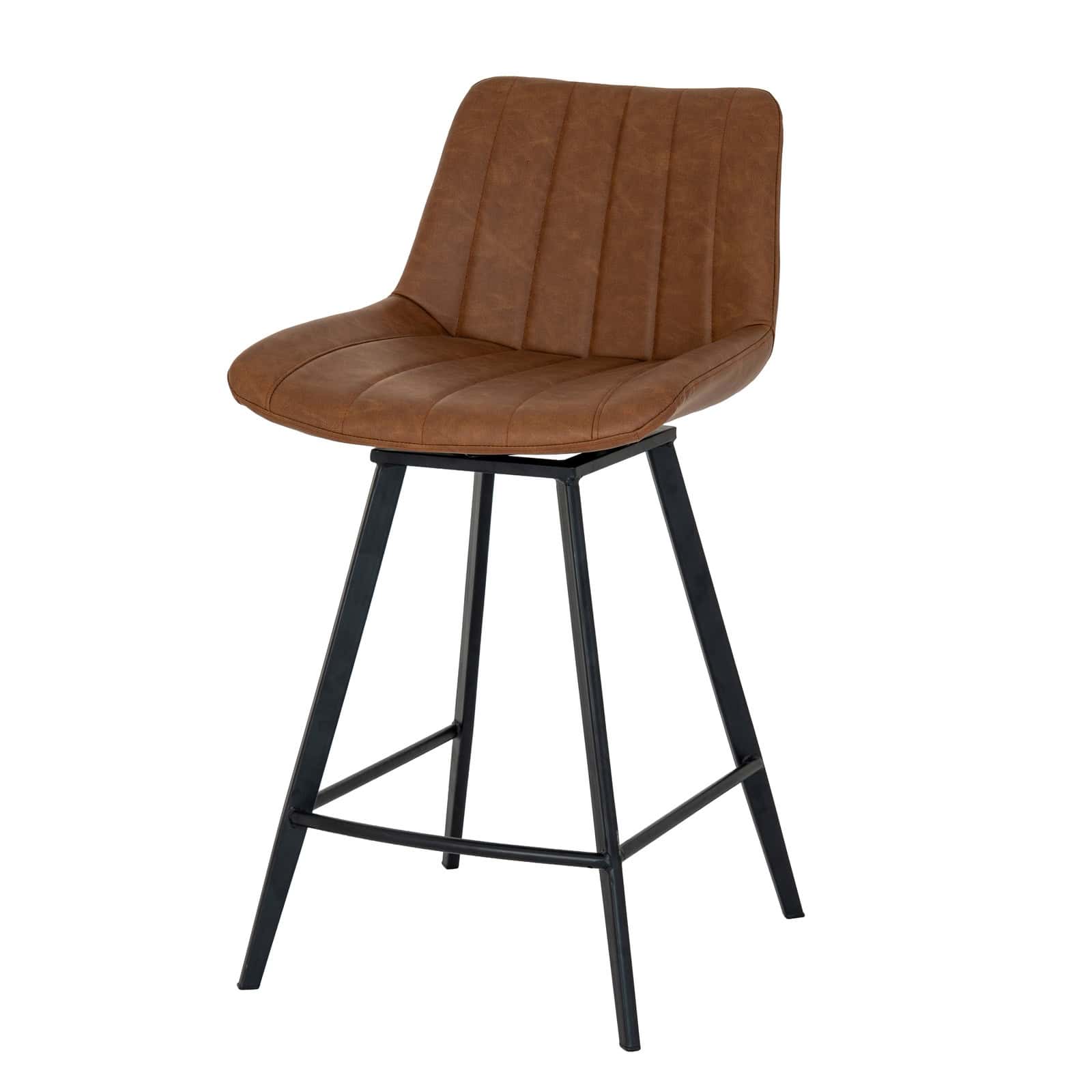 Malmo Tan Swivel Bar Stool – Colour: Brown