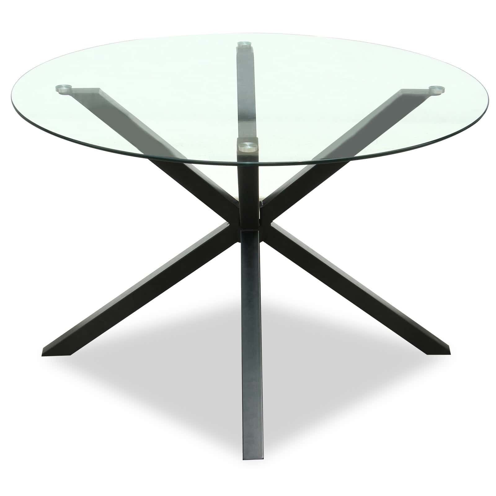 Monza Round Glass Dining Table – Colour: Black