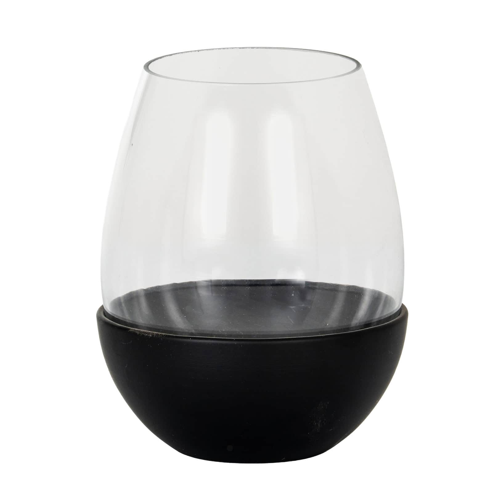Neris Large Candle Holder With Glass Goblet