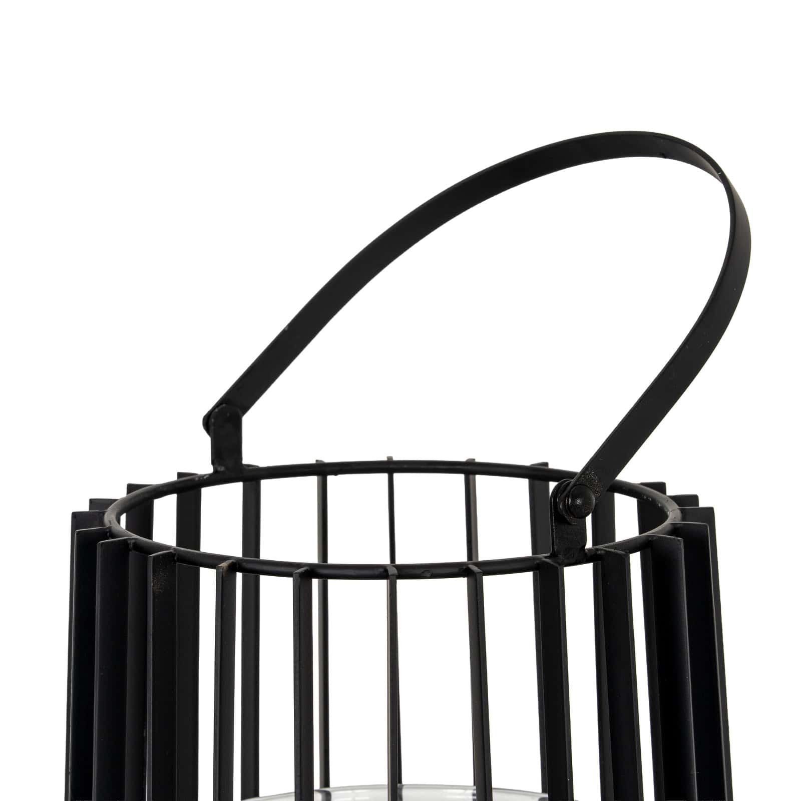 Lynk Large Lantern With Handle And Glass Candle Holder – Additional view