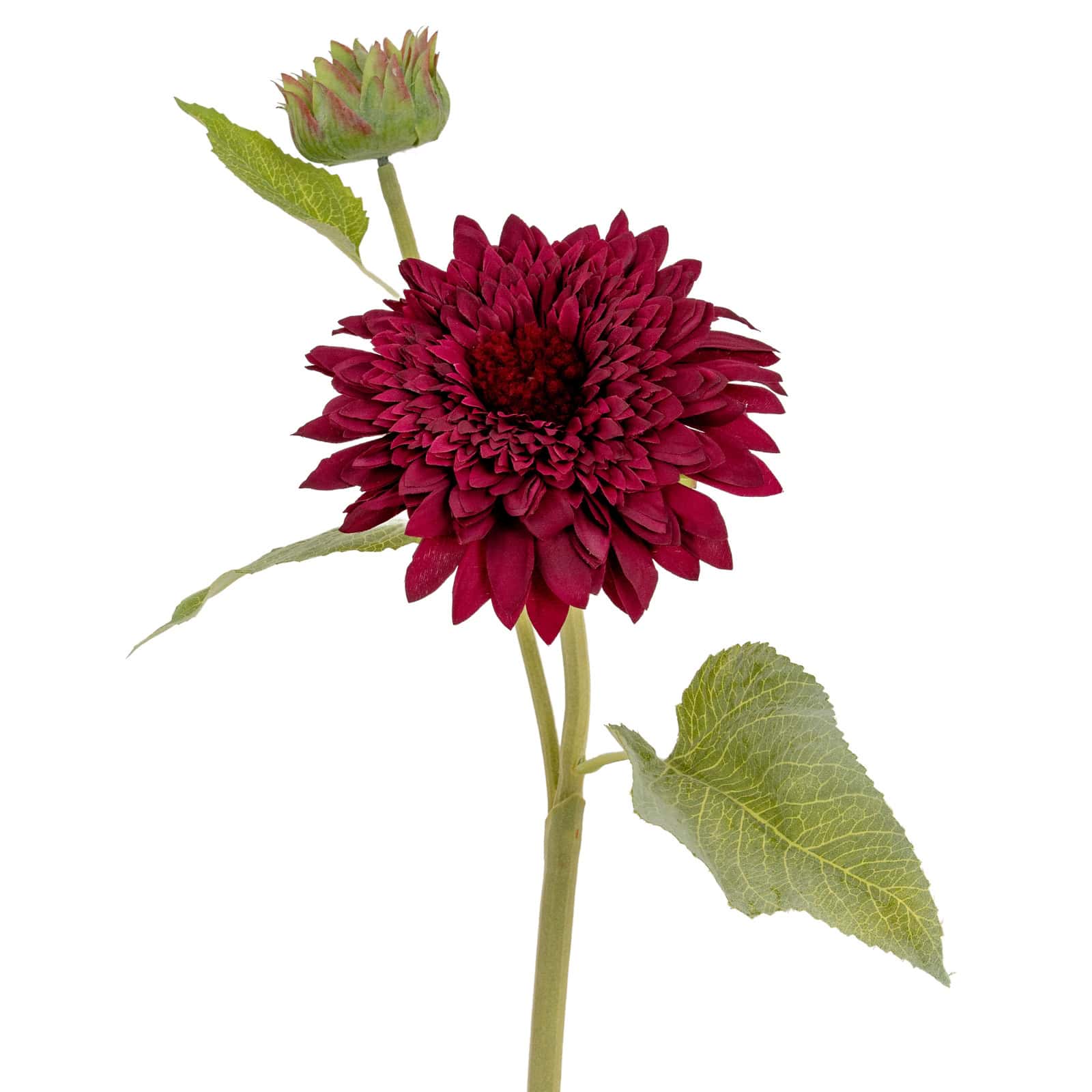 Dahlia Burgundy Raven Stem – Material: Plastic
