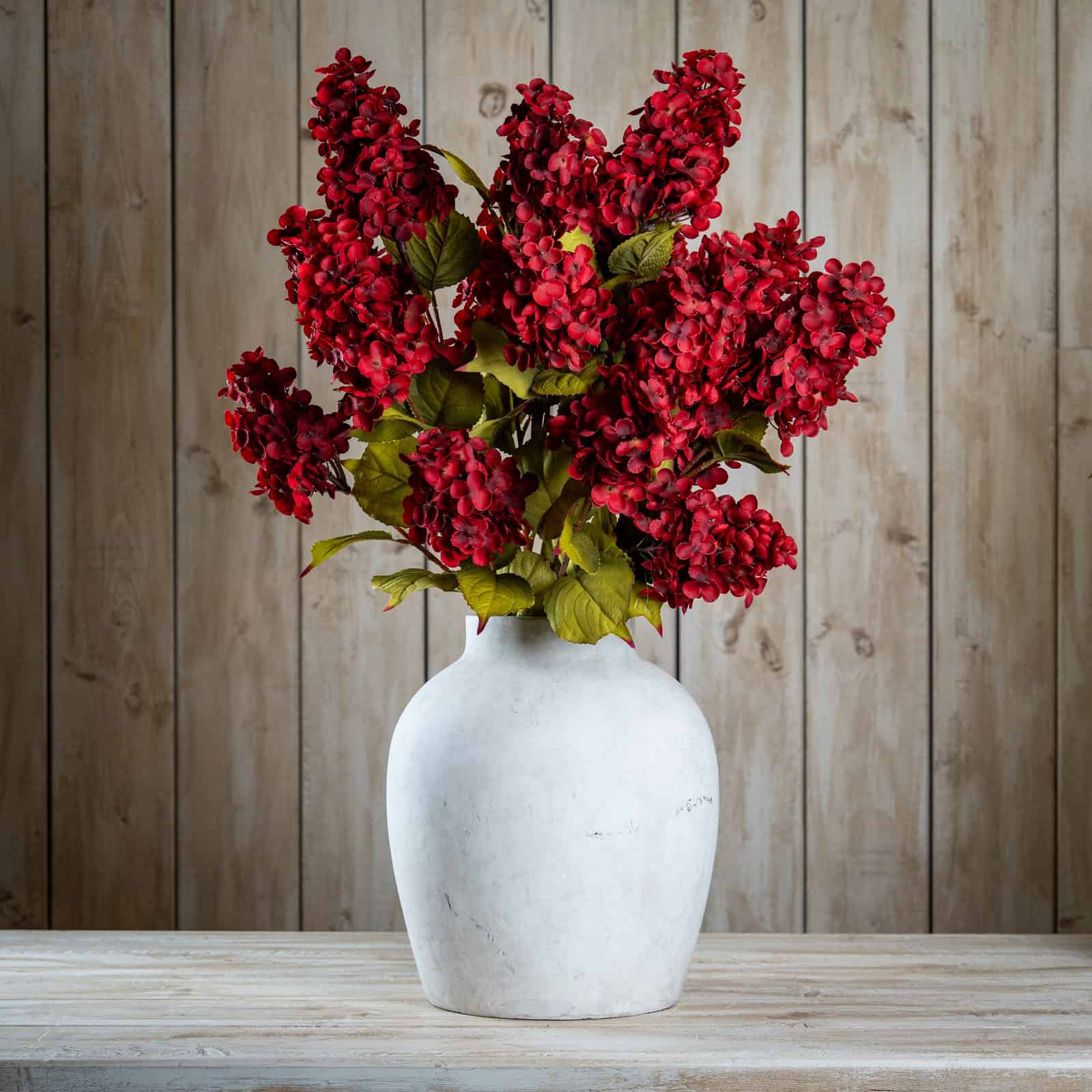 Dark Red Spear Hydrangea Spray – Material: Plastic